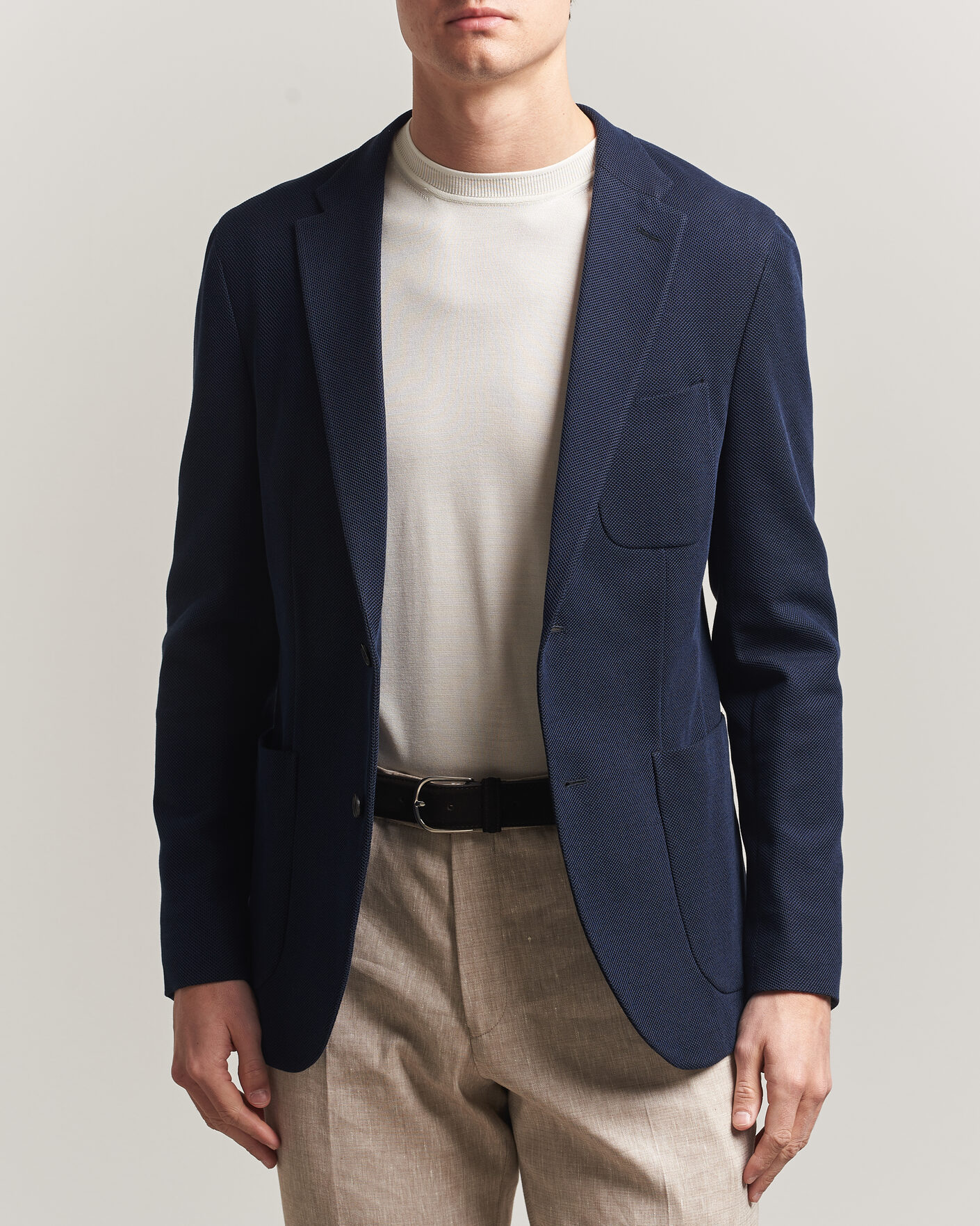 Herre | Dressjakker | Incotex | Unconstructed Jersey Blazer Navy