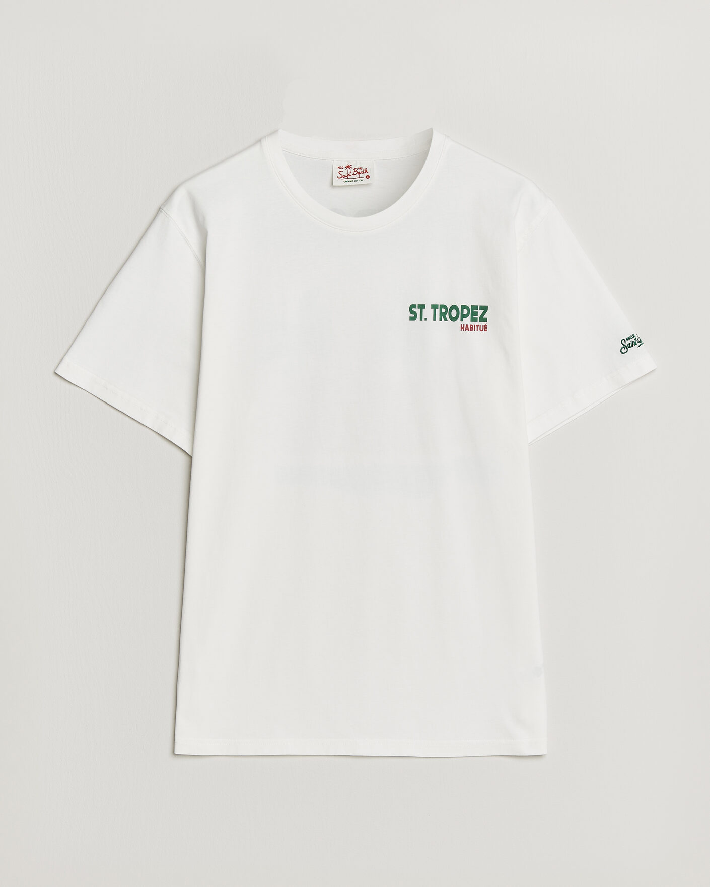 Herre | T-Shirts | MC2 Saint Barth | Back Printed Cotton T-Shirt St Tropez Sun
