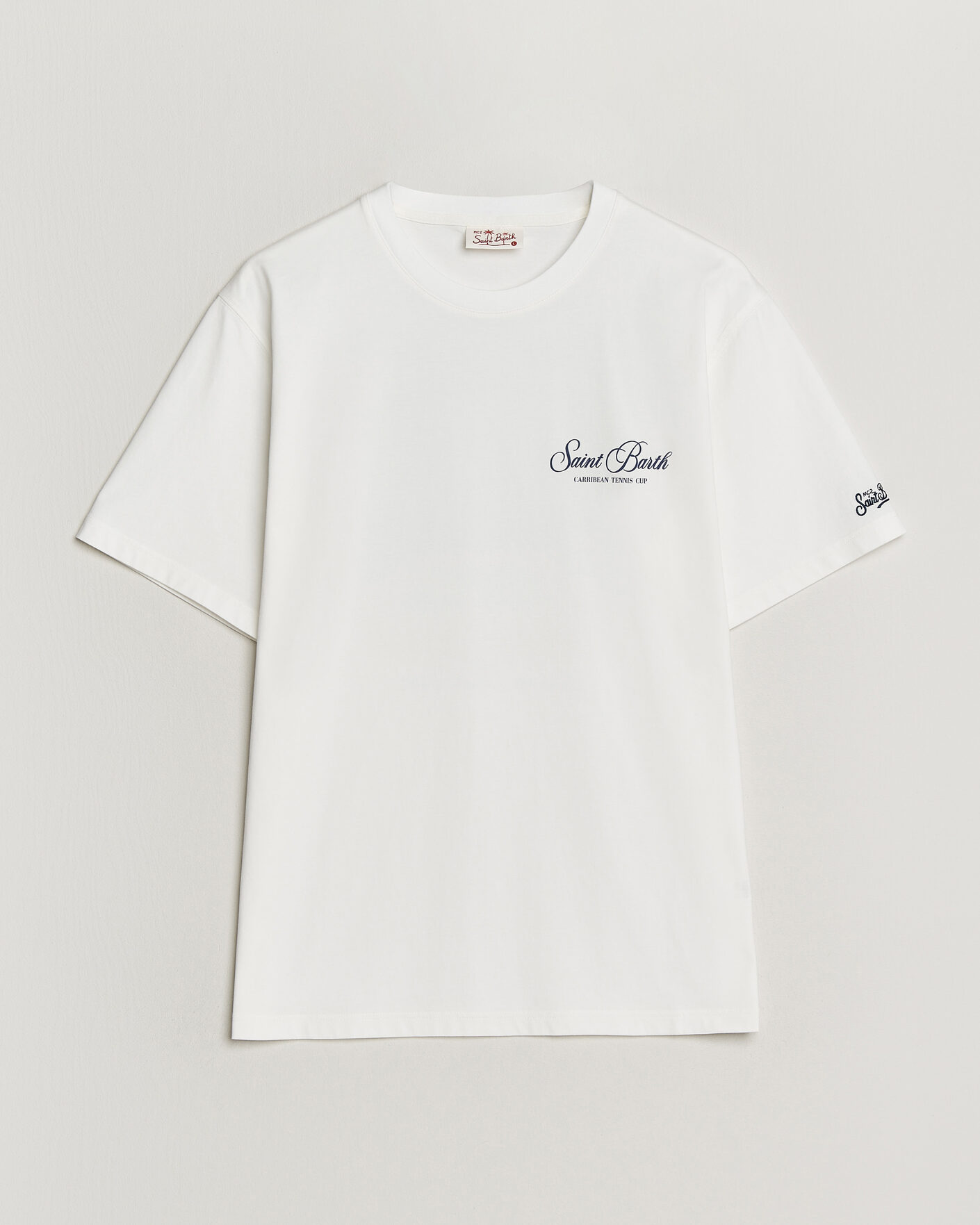 Herre | T-Shirts | MC2 Saint Barth | Back Printed Cotton T-Shirt Gustavia Cup