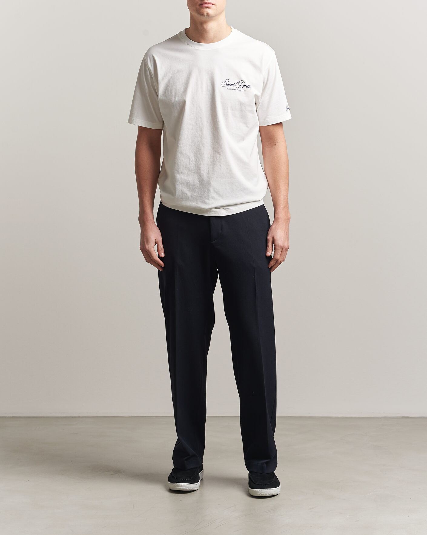 Herre | T-Shirts | MC2 Saint Barth | Back Printed Cotton T-Shirt Gustavia Cup