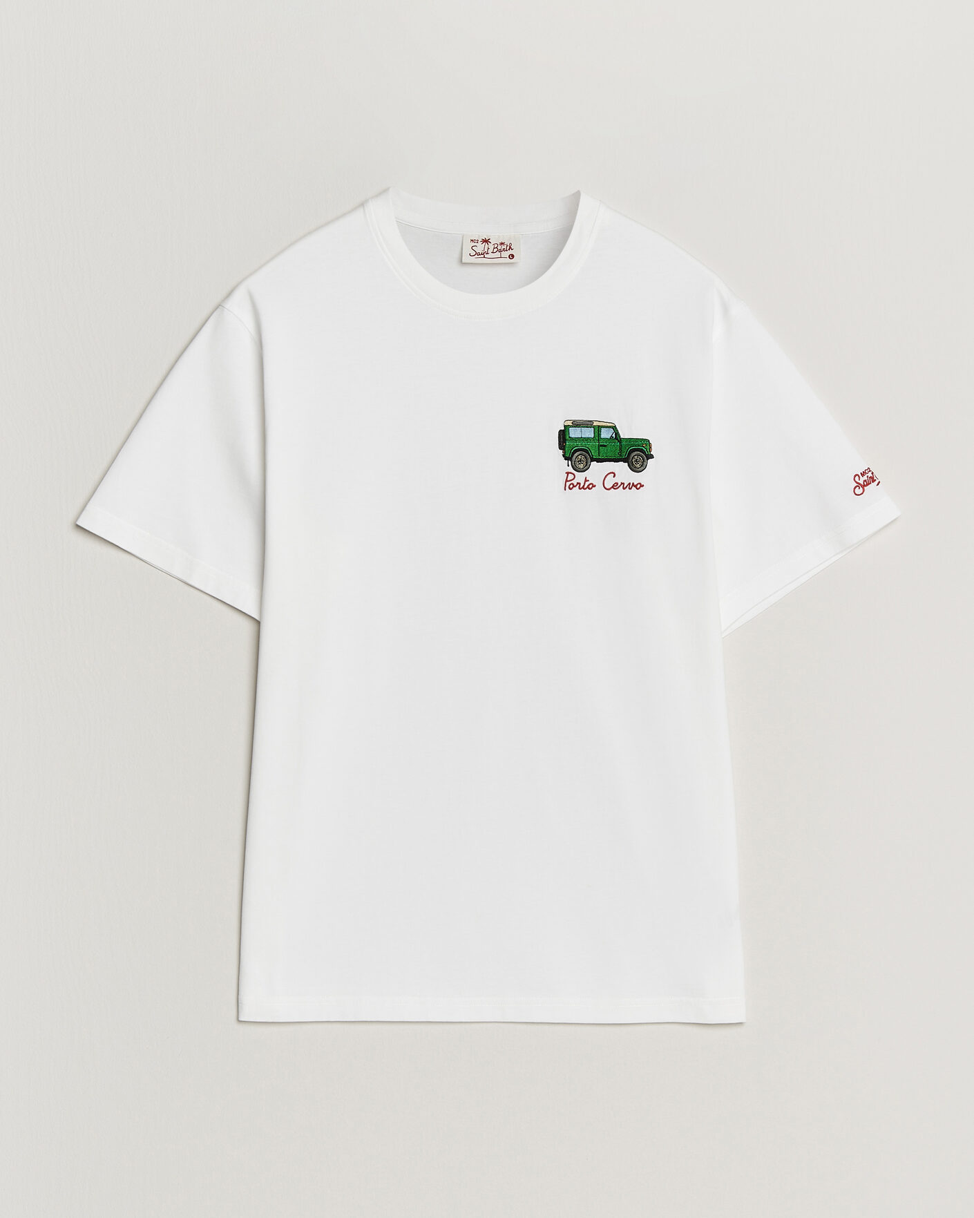 Herre | T-Shirts | MC2 Saint Barth | Printed Cotton T-Shirt Car Cervo