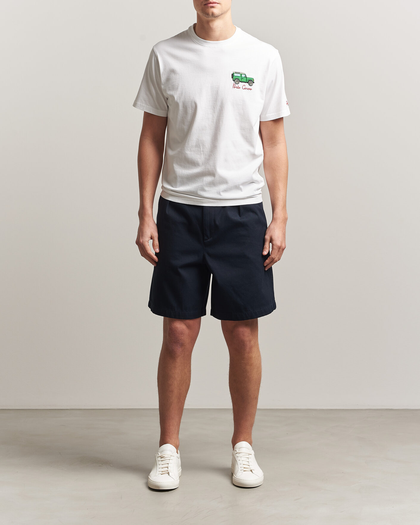 Herre | T-Shirts | MC2 Saint Barth | Printed Cotton T-Shirt Car Cervo