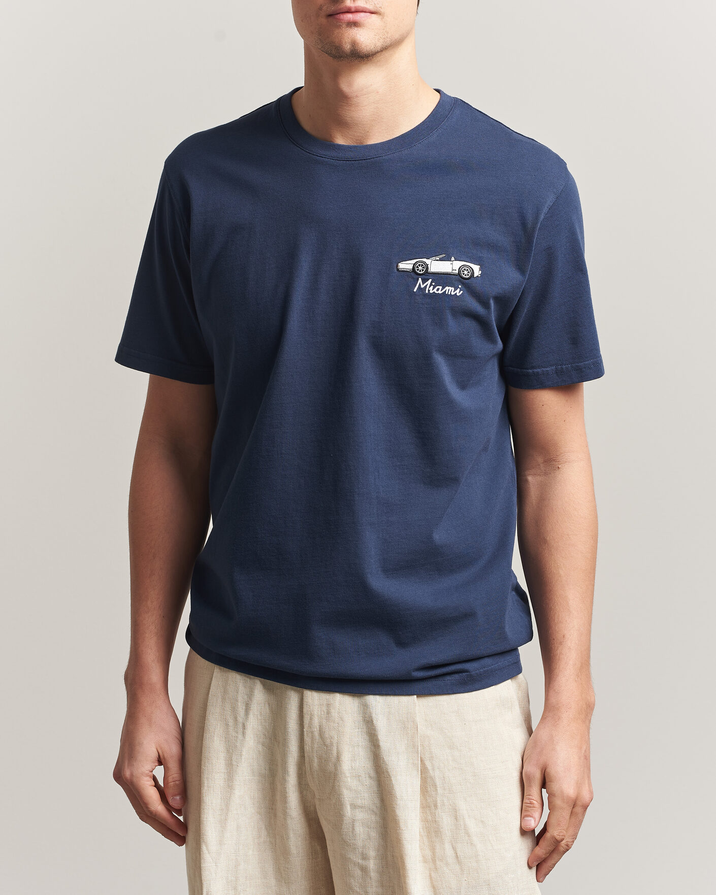 Herre | T-Shirts | MC2 Saint Barth | Printed Cotton T-Shirt Car Miami