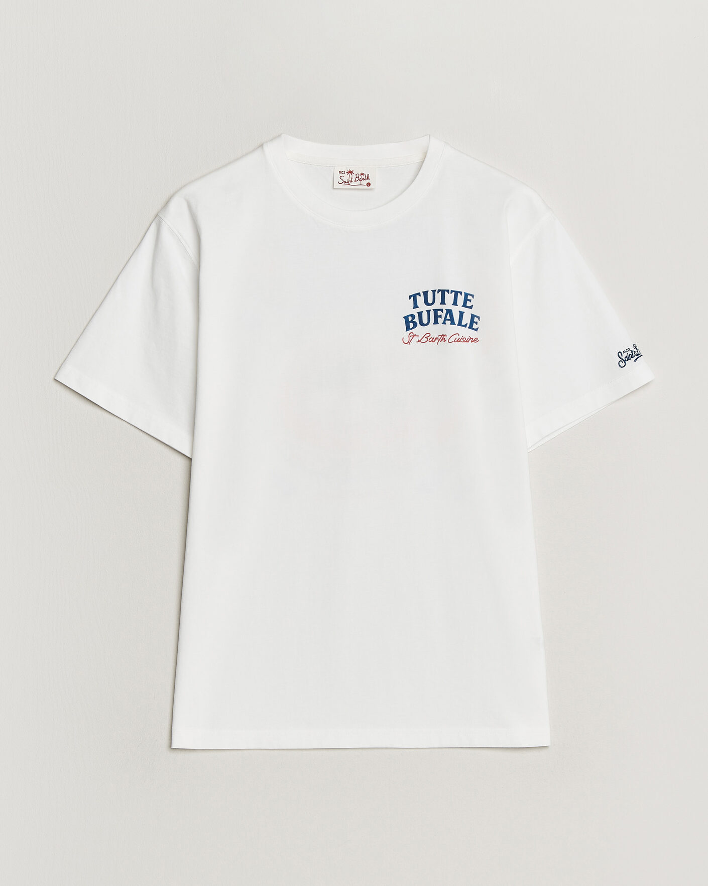 Herre | T-Shirts | MC2 Saint Barth | Back Printed Cotton T-Shirt Bufale