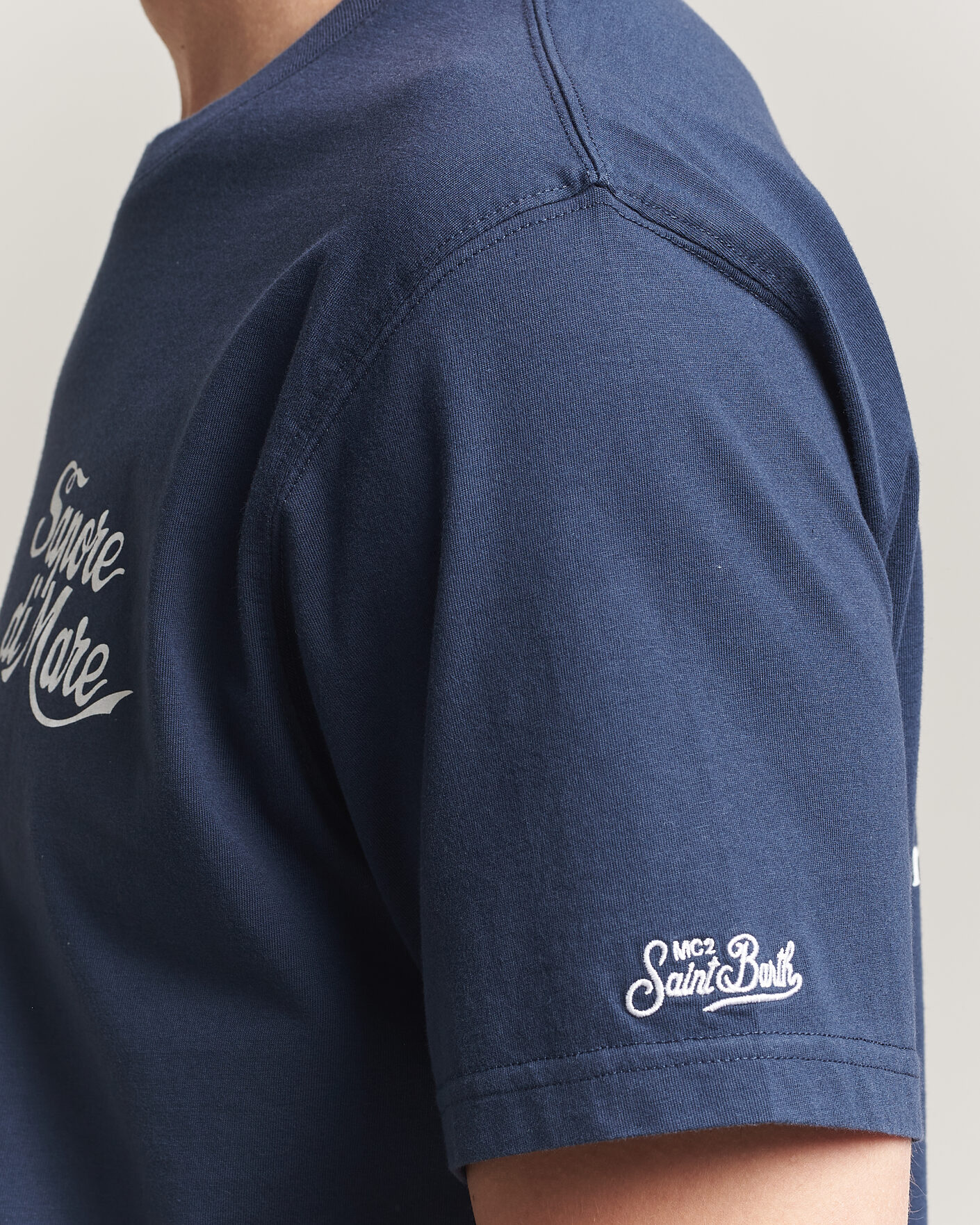 Herre | T-Shirts | MC2 Saint Barth | Printed Cotton T-Shirt Sapore Di Mare