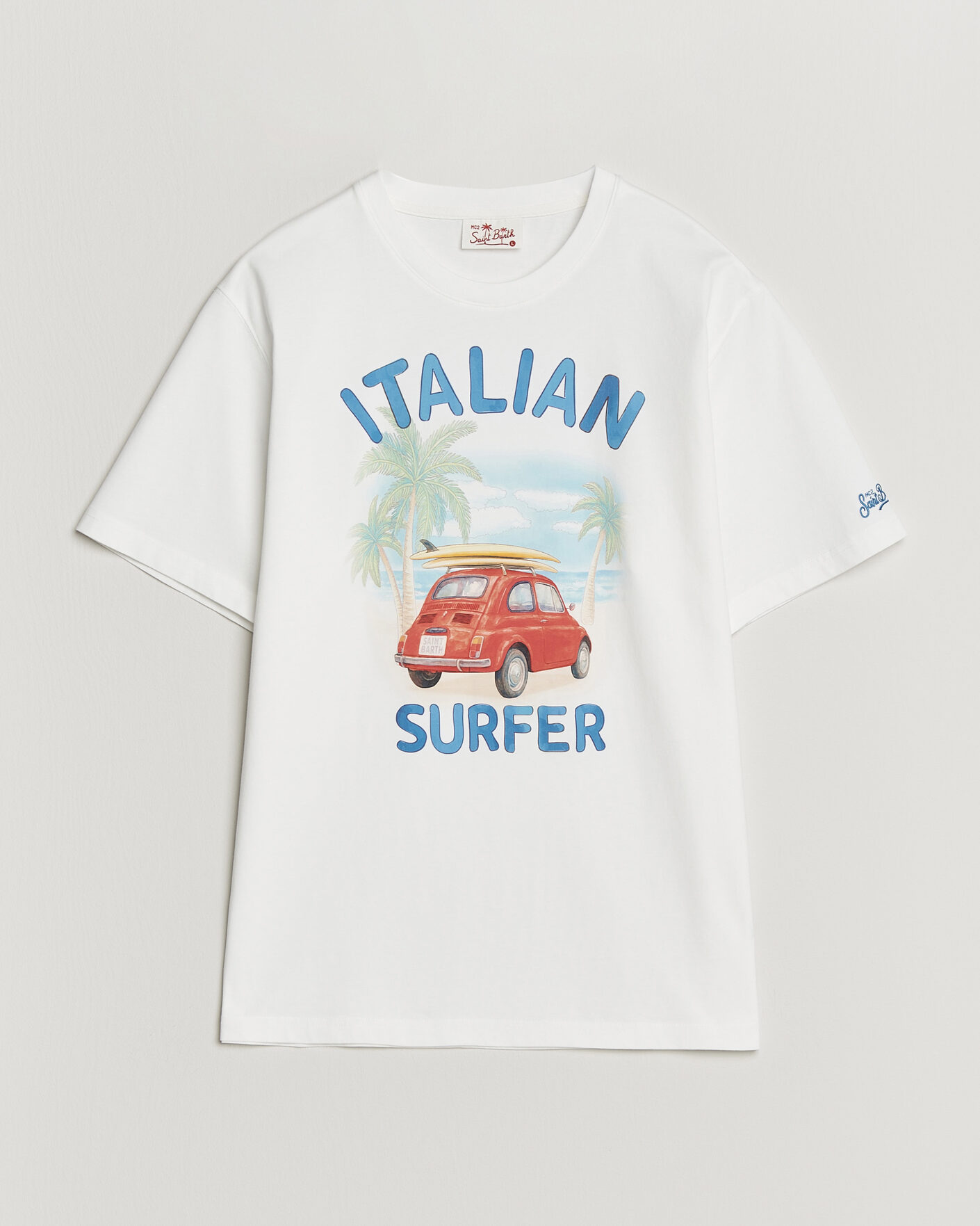 Herre | T-Shirts | MC2 Saint Barth | Printed Cotton T-Shirt Italian Surfer