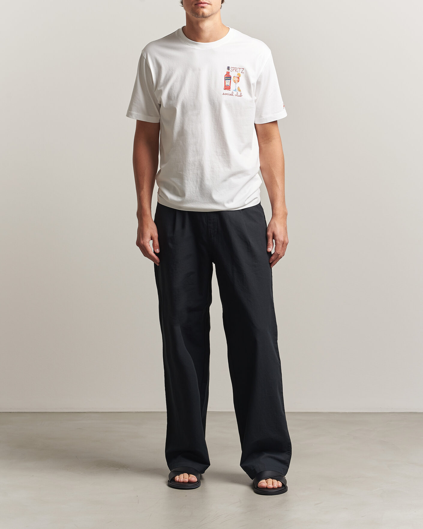Herre | T-Shirts | MC2 Saint Barth | Printed Cotton T-Shirt Social Spritz