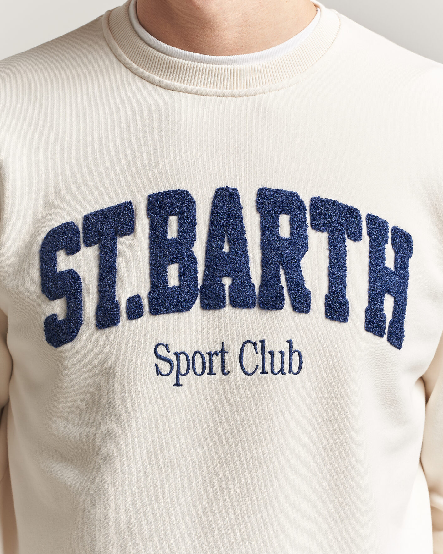 Herre | Gensere | MC2 Saint Barth | Terry Cotton Logo Sweatshirt Off White