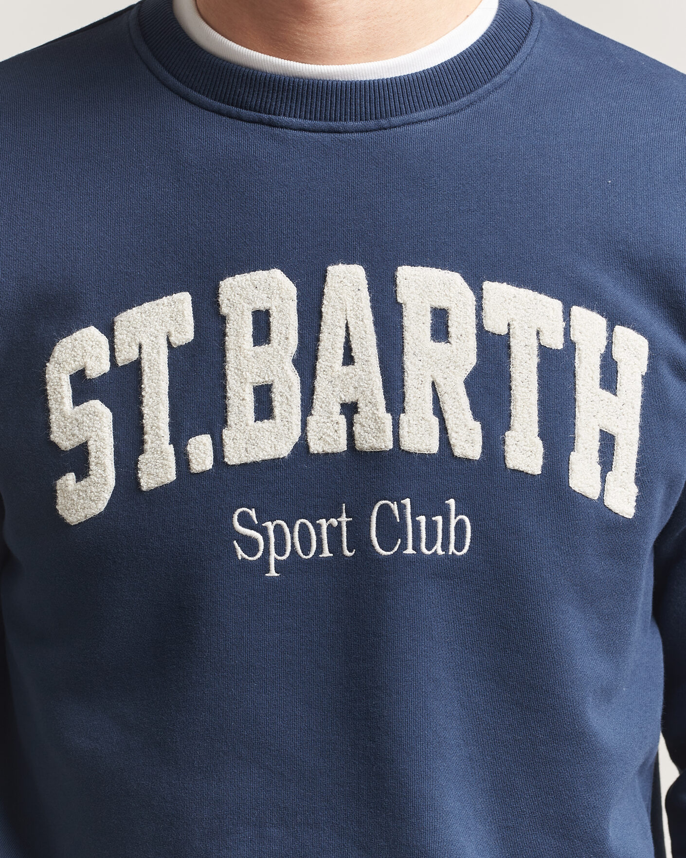 Herre | Gensere | MC2 Saint Barth | Terry Cotton Logo Sweatshirt Navy