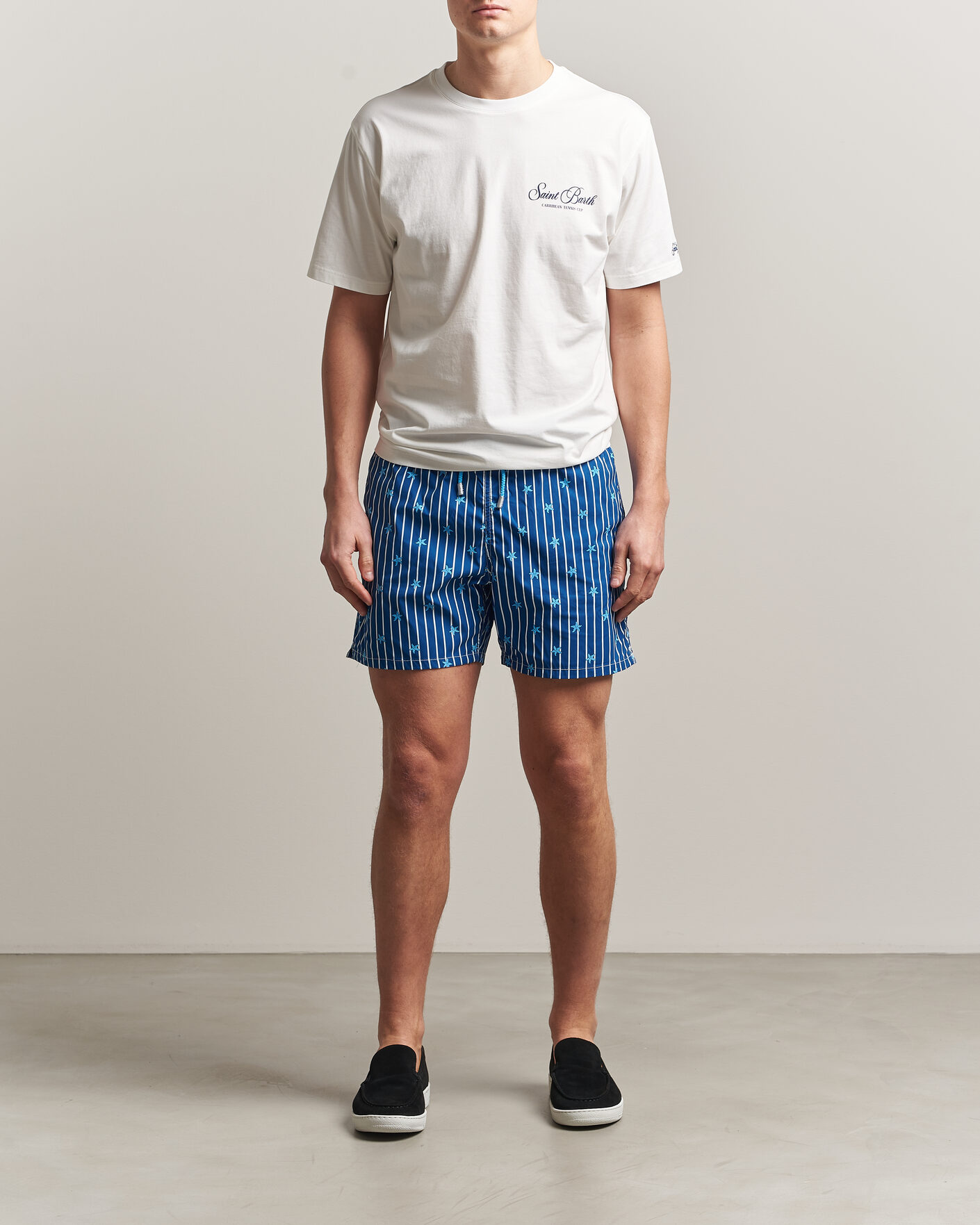 Herre | Badeshorts | MC2 Saint Barth | Printed Swim Shorts Blue Starfish