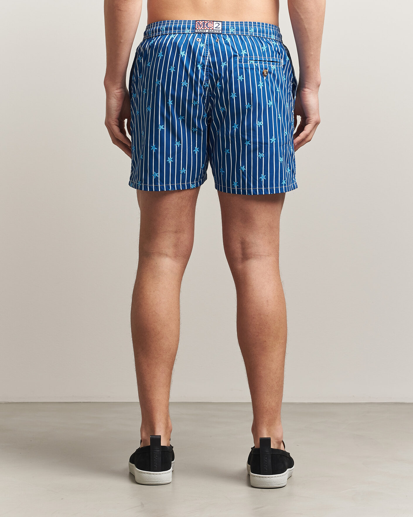 Herre | Badeshorts | MC2 Saint Barth | Printed Swim Shorts Blue Starfish
