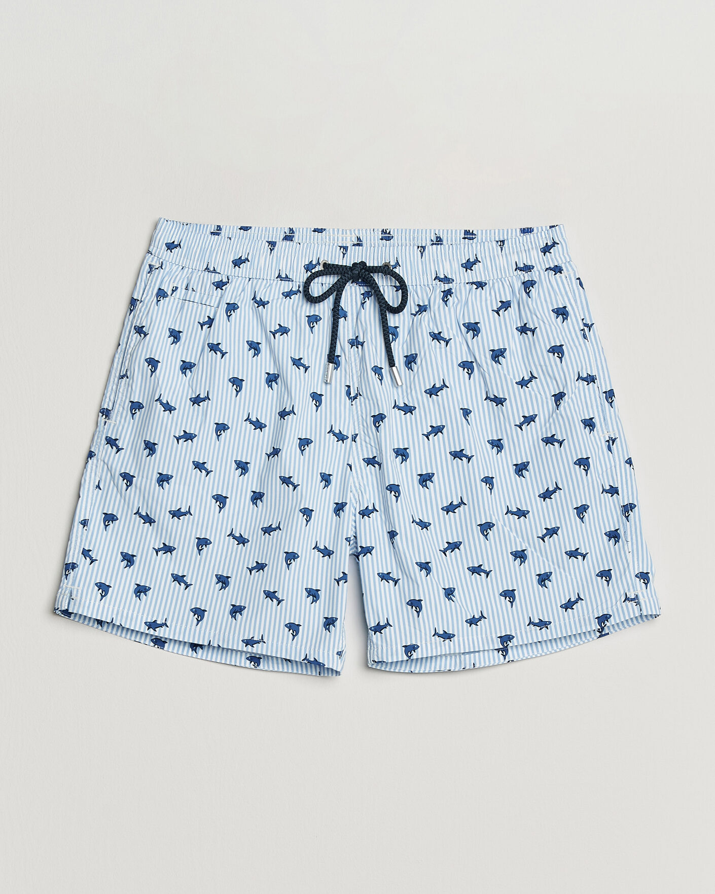 Herre | Badeshorts | MC2 Saint Barth | Printed Swim Shorts Blue Sharks