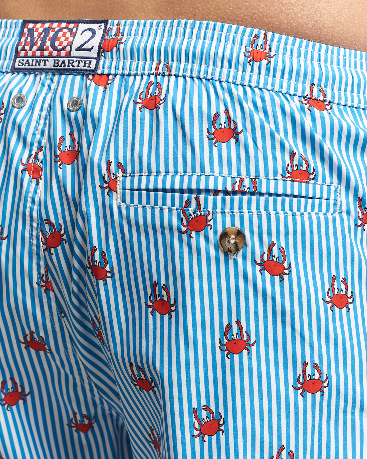 Herre | Badeshorts | MC2 Saint Barth | Printed Swim Shorts Blue Crabs