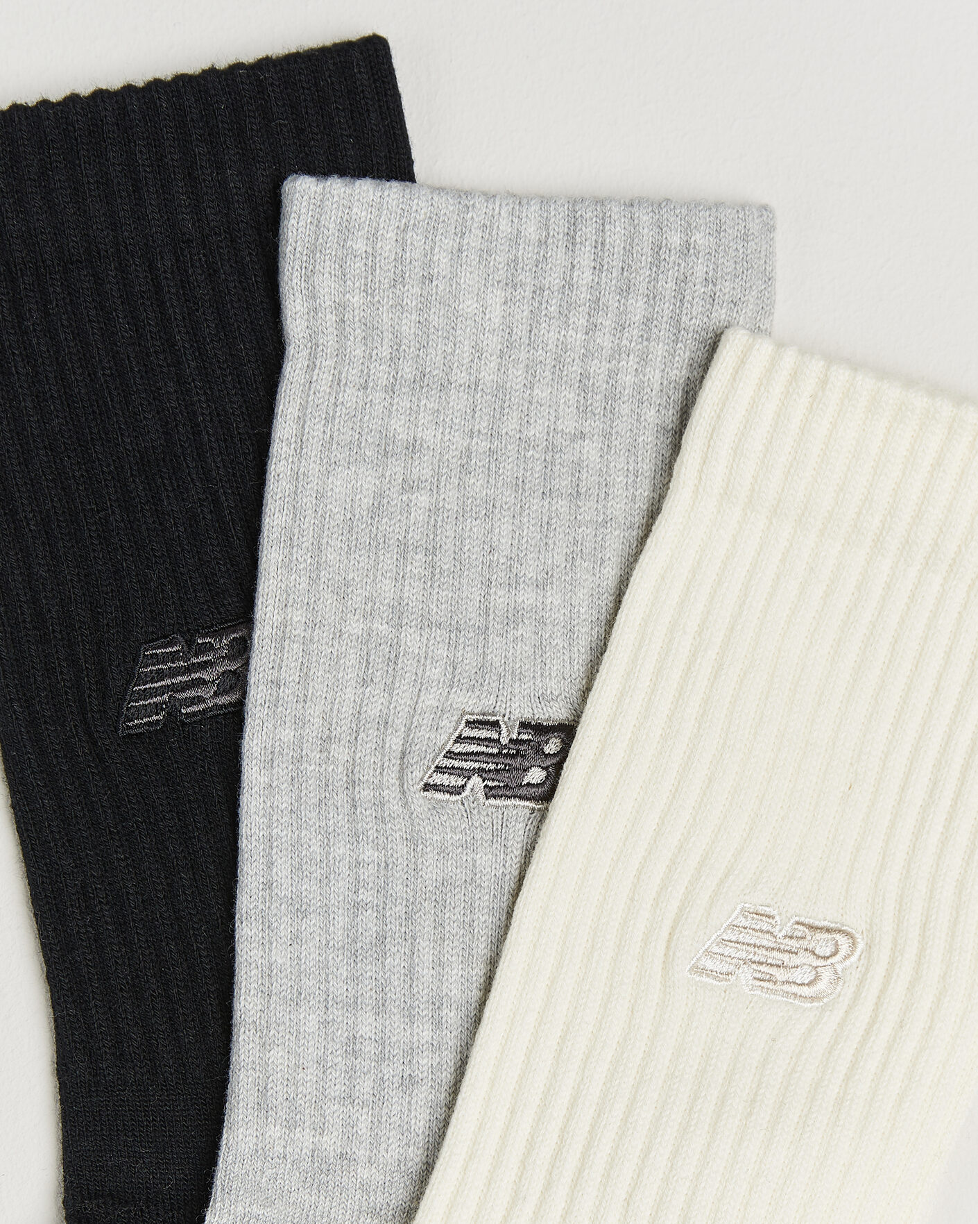 Herre | Undertøy | New Balance | 3-Pack Active Premium Crew Socks Black/White/Grey