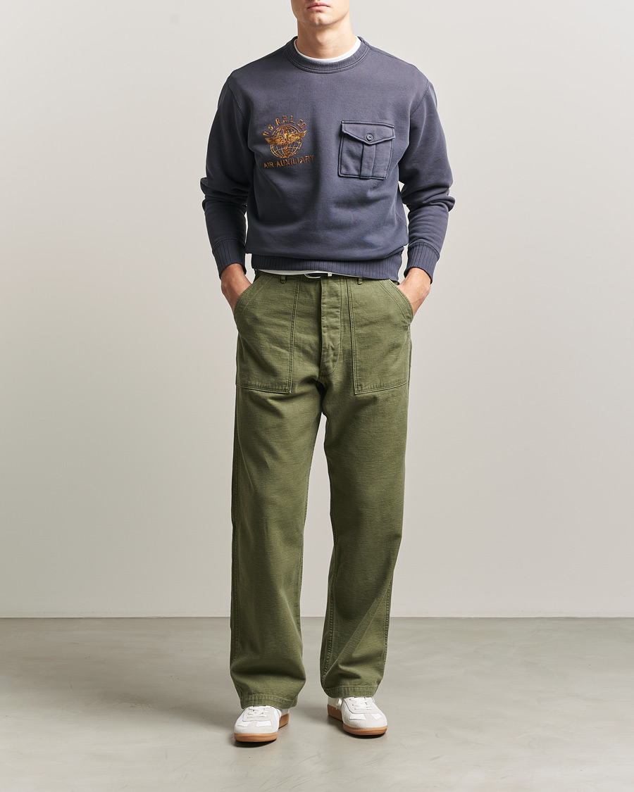 Herre | Gensere | RRL | Training Crew Sweatshirt Faded Blue