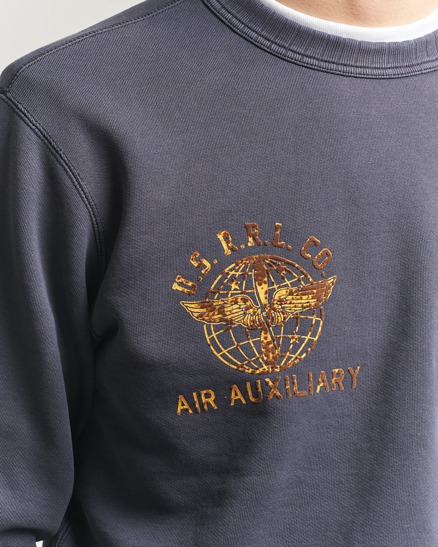 Herre | Gensere | RRL | Training Crew Sweatshirt Faded Blue