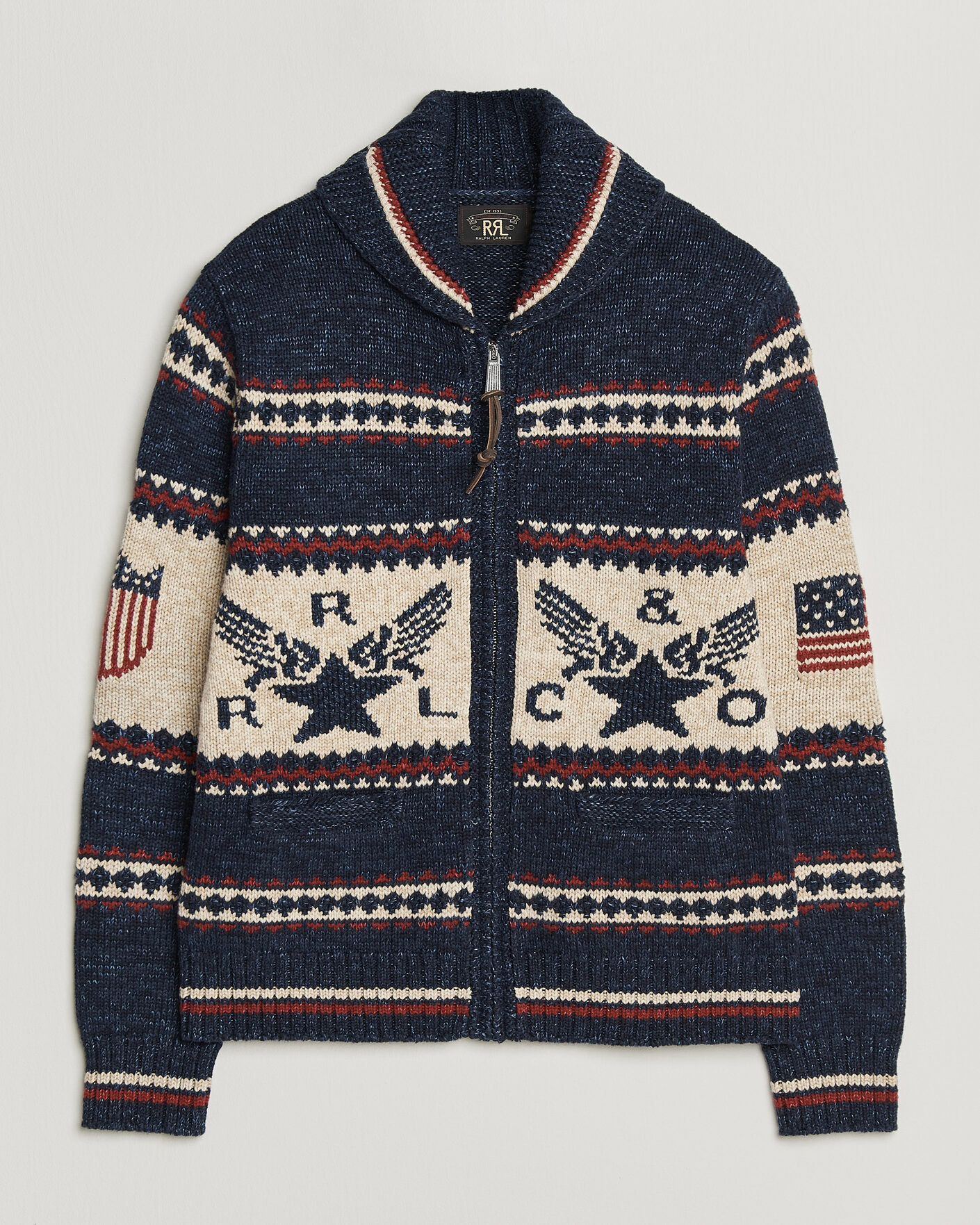 Herre | Gensere | RRL | Jacquard Shawl Cardigan Indigo