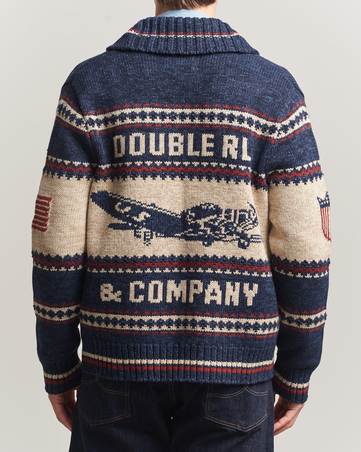 Herre | Gensere | RRL | Jacquard Shawl Cardigan Indigo