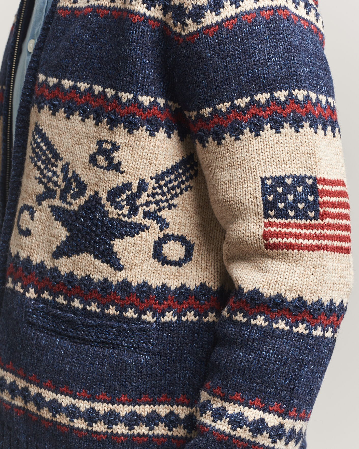 Herre | Gensere | RRL | Jacquard Shawl Cardigan Indigo