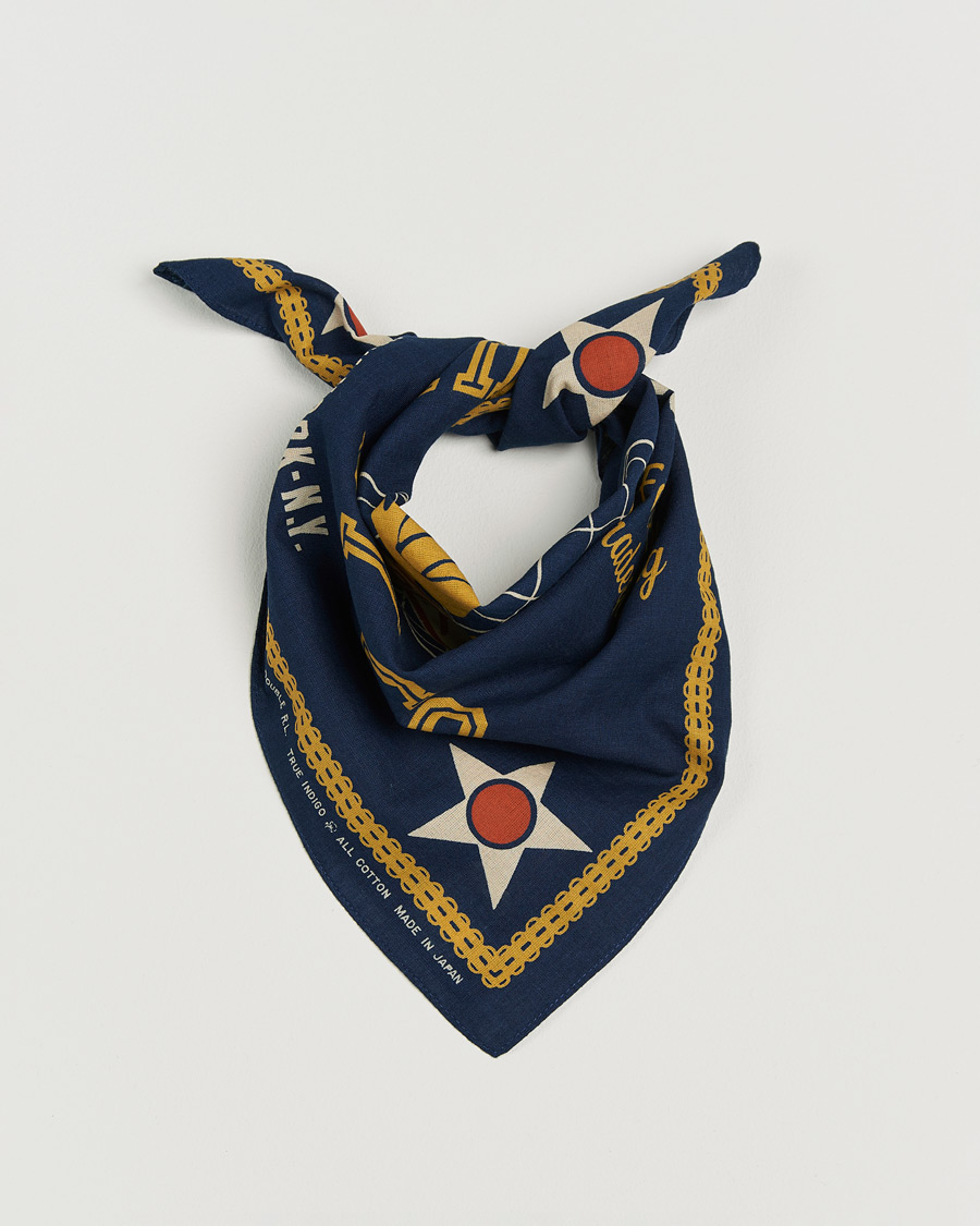 Herre | Lommetørklær | RRL | Surplus Bandana Indigo/Gold