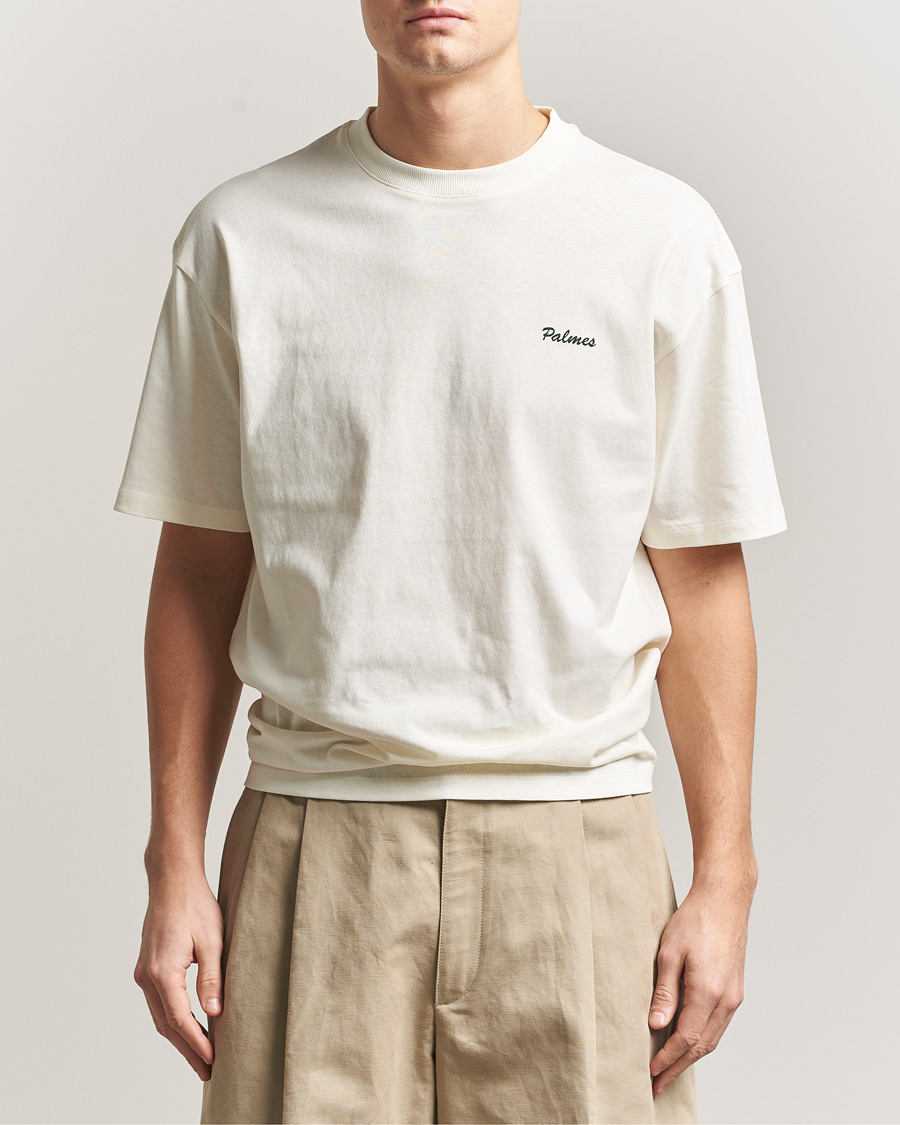 Herre | T-Shirts | Palmes | Stitch T-Shirt Off White