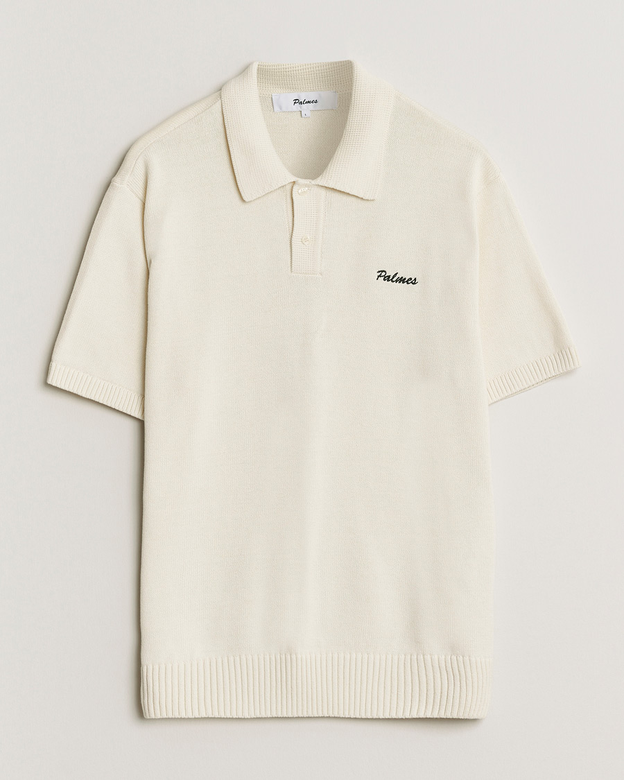 Herre | Pikéer | Palmes | Cotton Knit Polo Off White