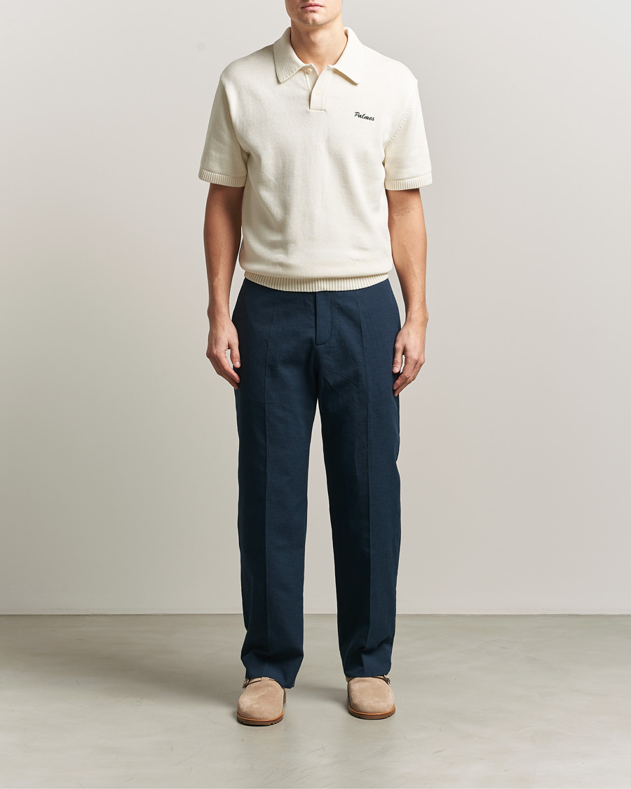 Herre | Pikéer | Palmes | Cotton Knit Polo Off White