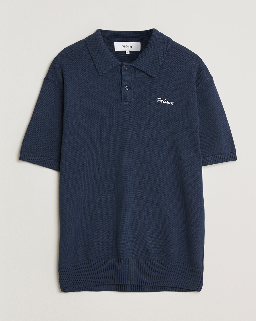Herre | Pikéer | Palmes | Cotton Knit Polo Navy