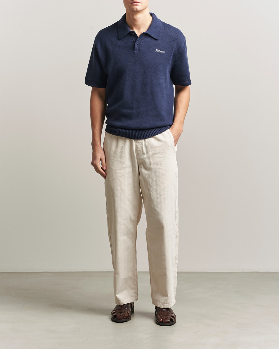 Herre | Pikéer | Palmes | Cotton Knit Polo Navy