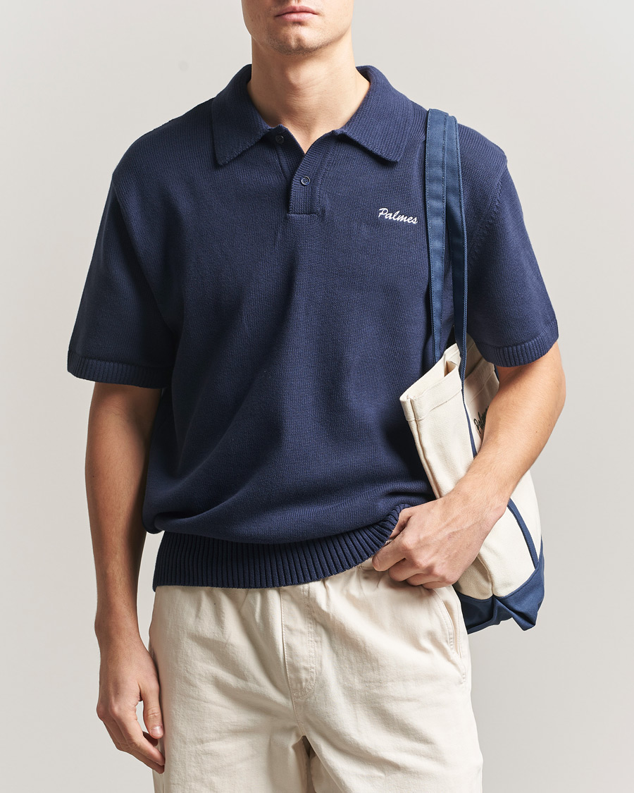 Herre | Pikéer | Palmes | Cotton Knit Polo Navy