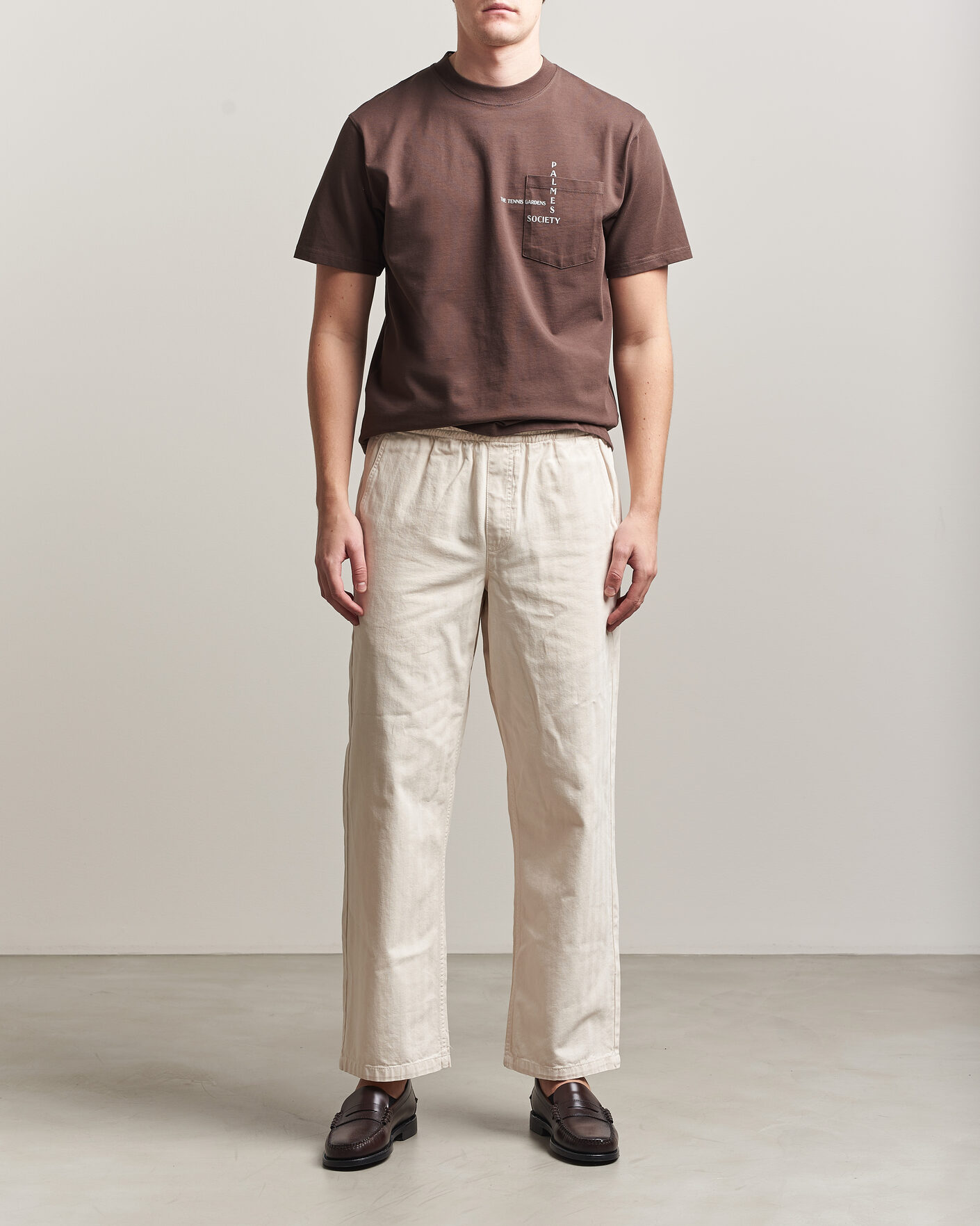 Herre | T-Shirts | Palmes | Ramus Pocket T-Shirt Brown