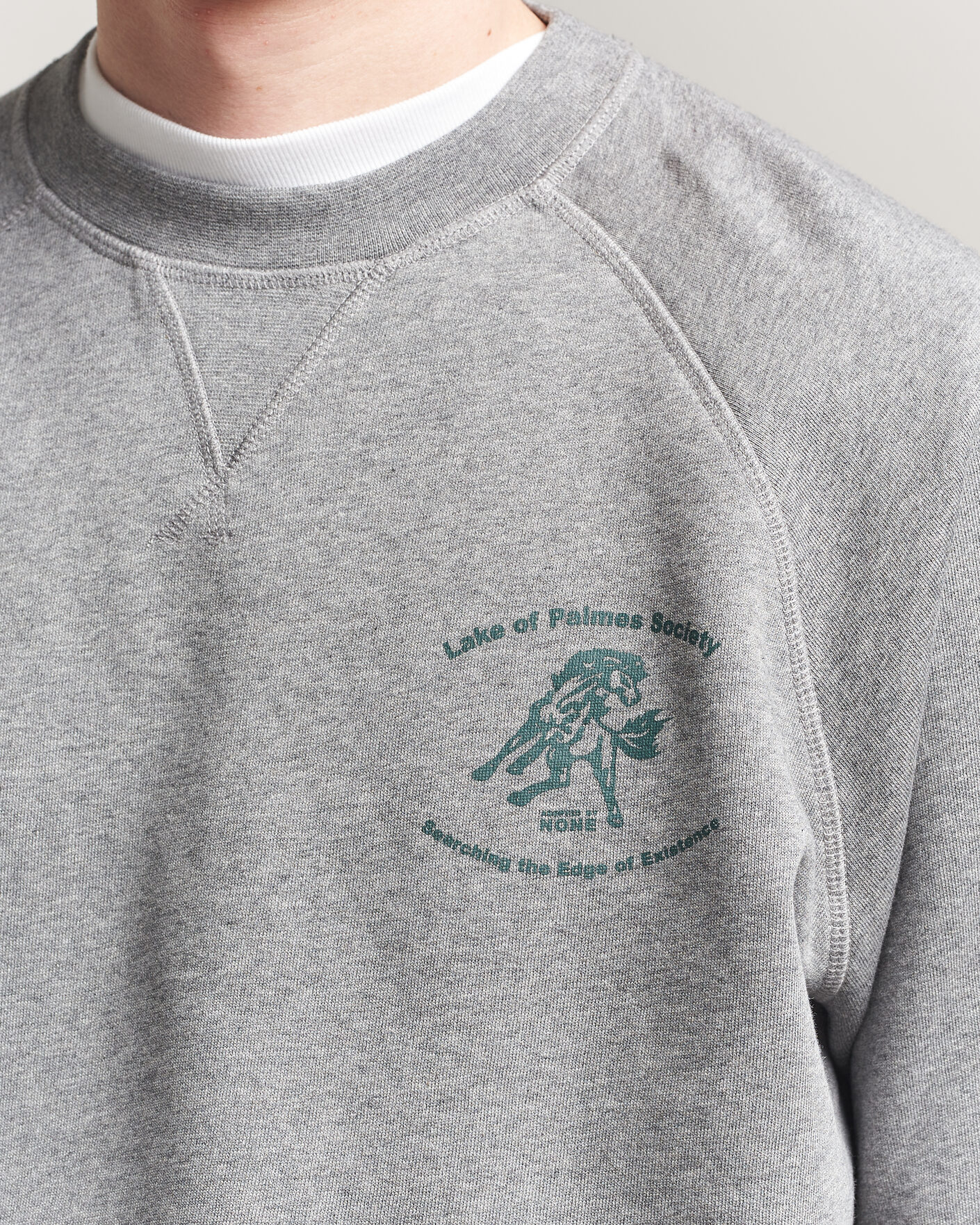 Herre | Gensere | Palmes | Lake Raglan Sweatshirt Grey Melange