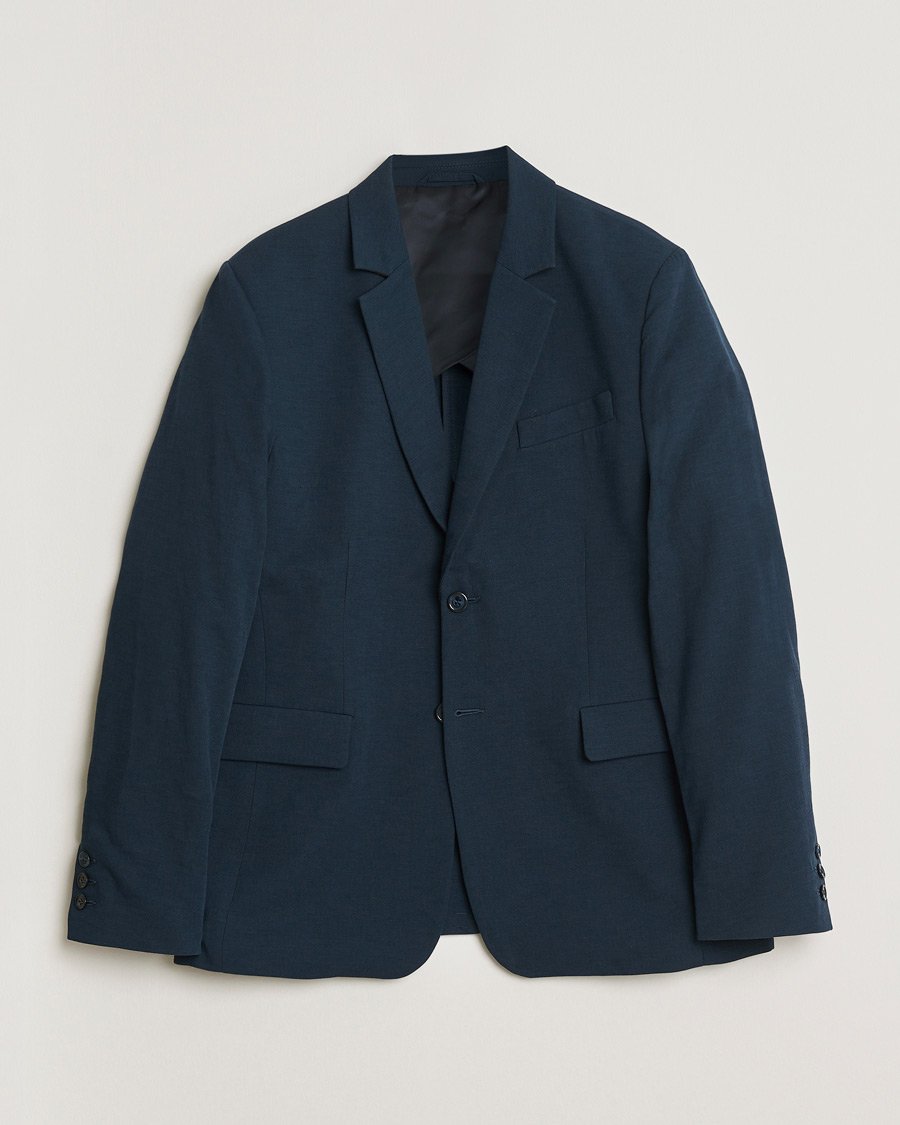 Herre | Dressjakker | Palmes | Single Breasted Cotton Blazer Navy