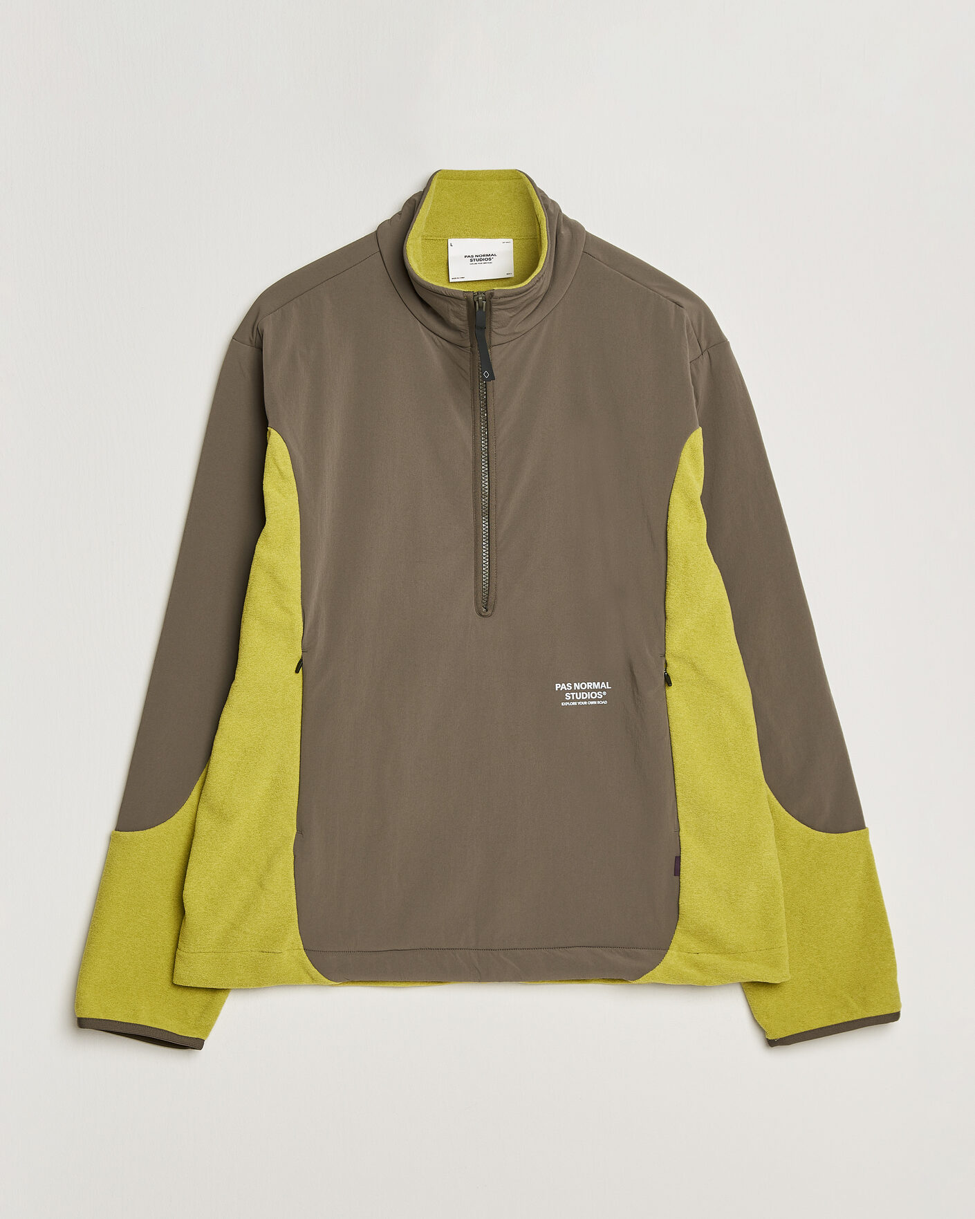 Herre | Gensere | Pas Normal Studios | Off Race Light Fleece Half Zip Moss Green