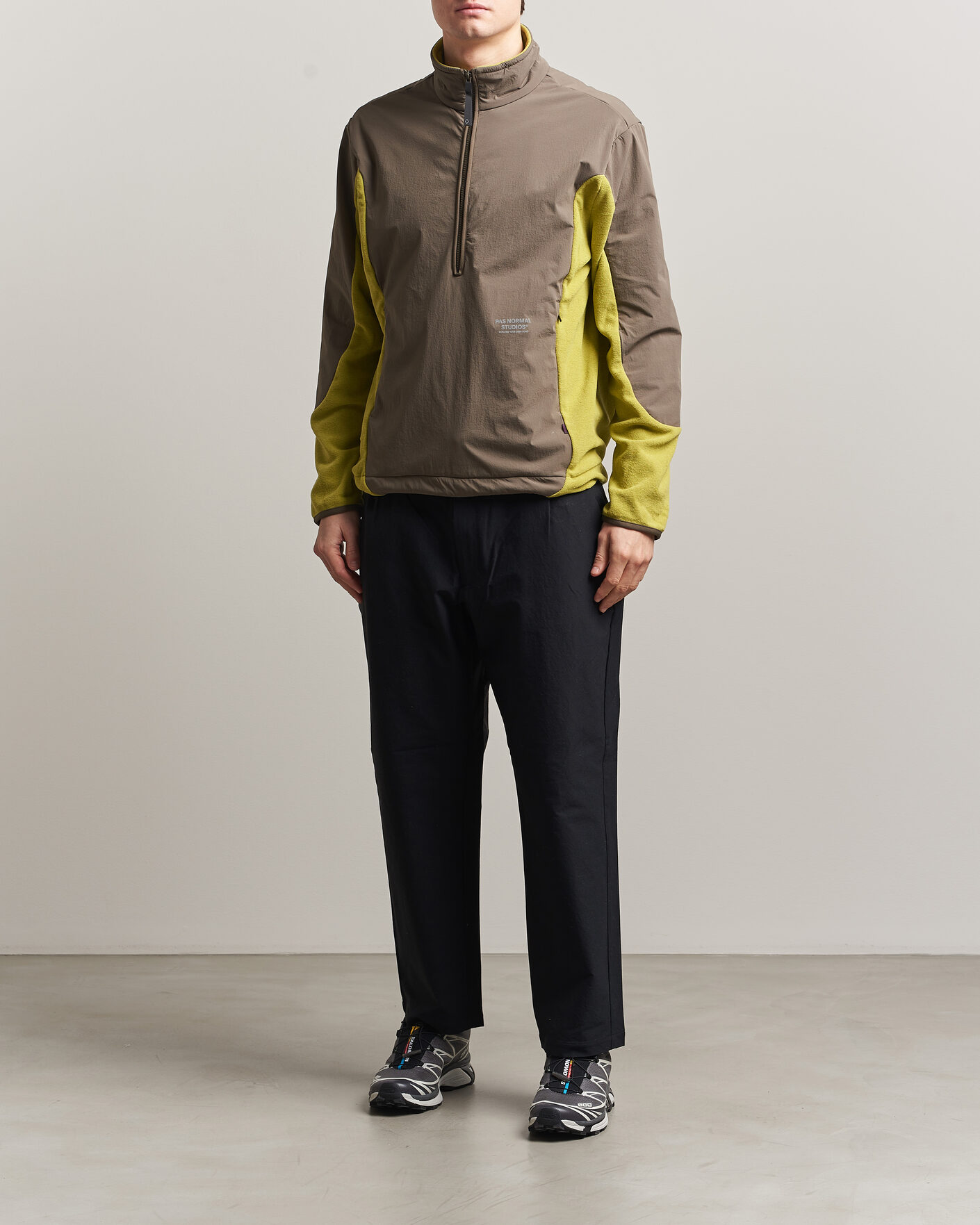 Herre | Gensere | Pas Normal Studios | Off Race Light Fleece Half Zip Moss Green