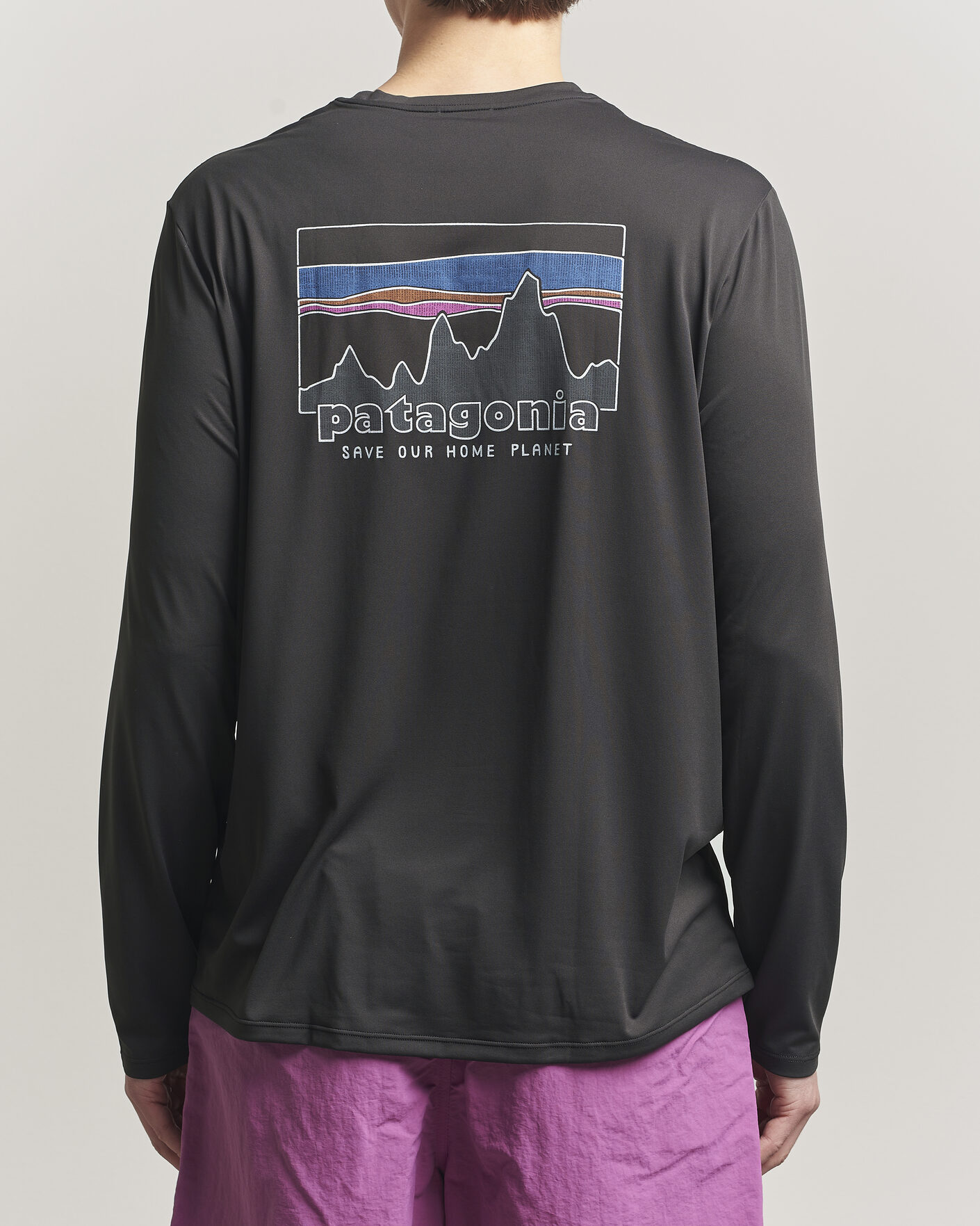 Herre | T-Shirts | Patagonia | 73 Skyline Cap Cool Daily Long Sleeve T-Shirt Black