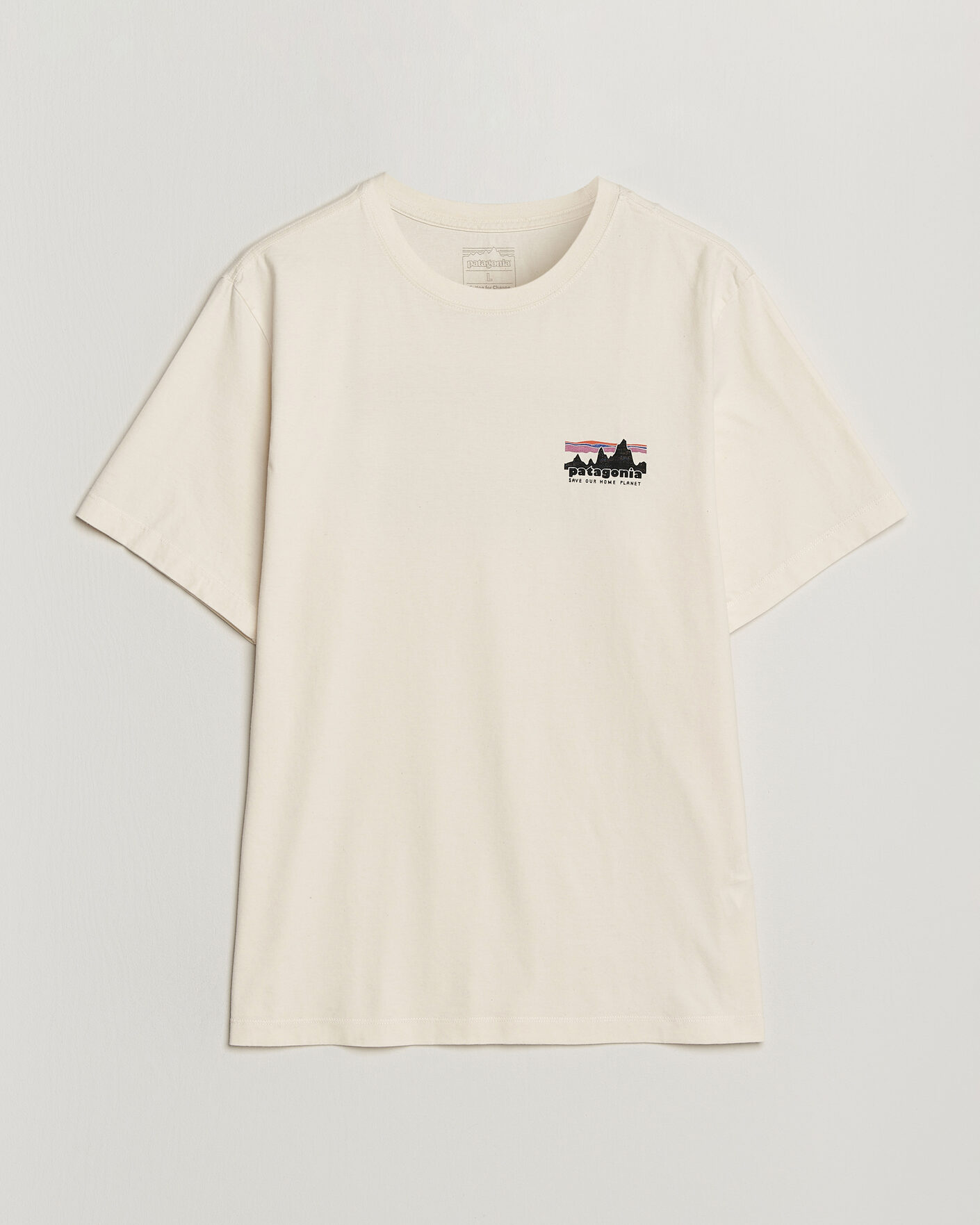 Herre | T-Shirts | Patagonia | 73 Skyline Logo T-Shirt Undyed Natural