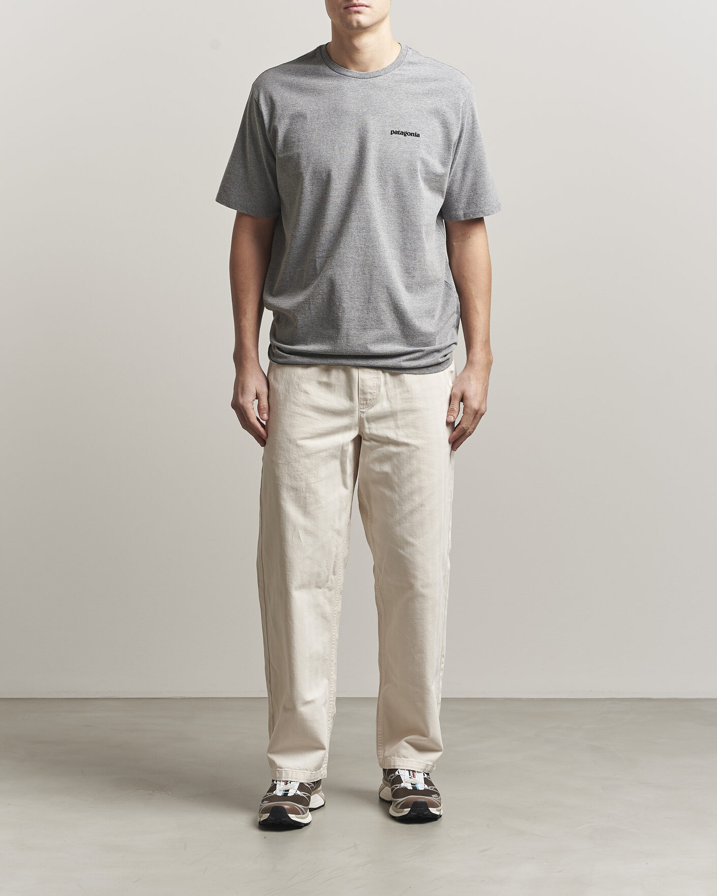 Herre | T-Shirts | Patagonia | P-6 Logo T-Shirt Gravel Heather