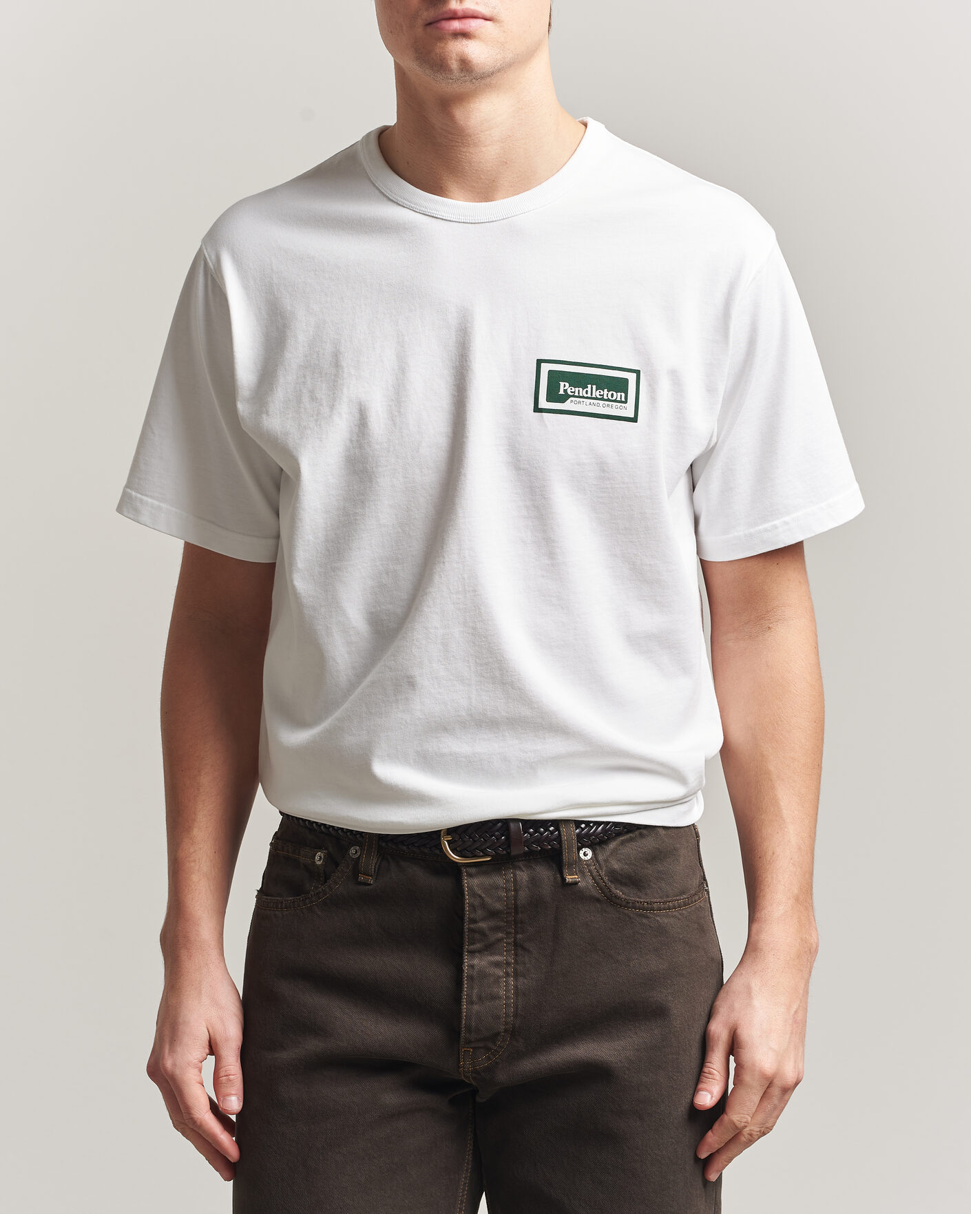 Herre | T-Shirts | Pendleton | Patch Graphic Tee White