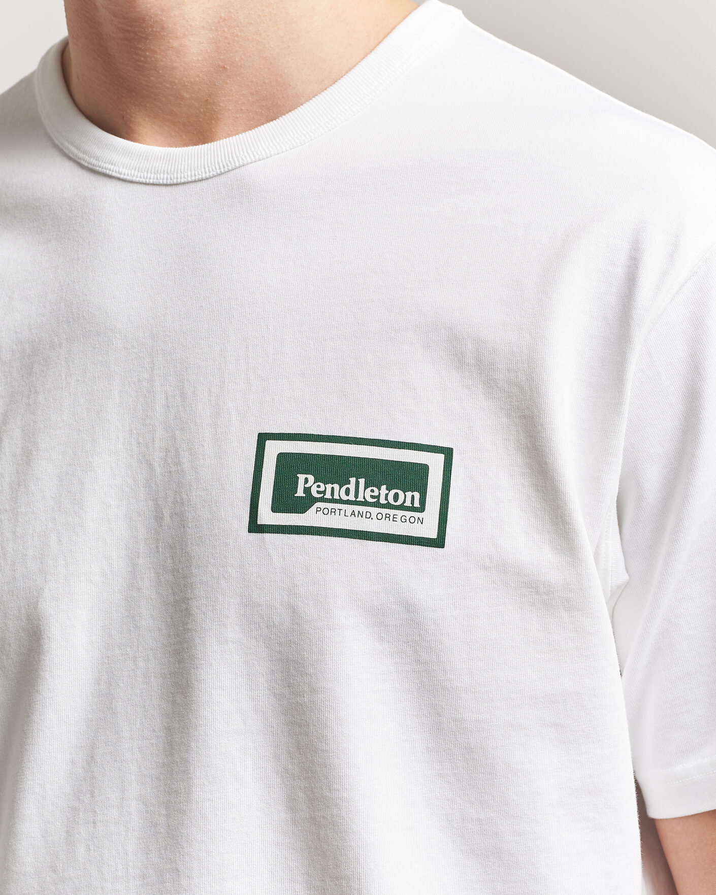 Herre | T-Shirts | Pendleton | Patch Graphic Tee White