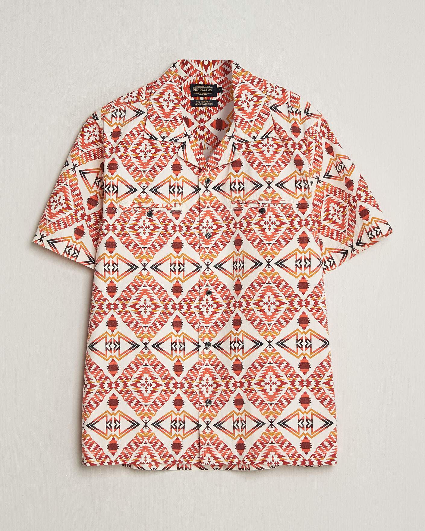Herre | Skjorter | Pendleton | Camp Shirt Thunder Earthquake/Cream