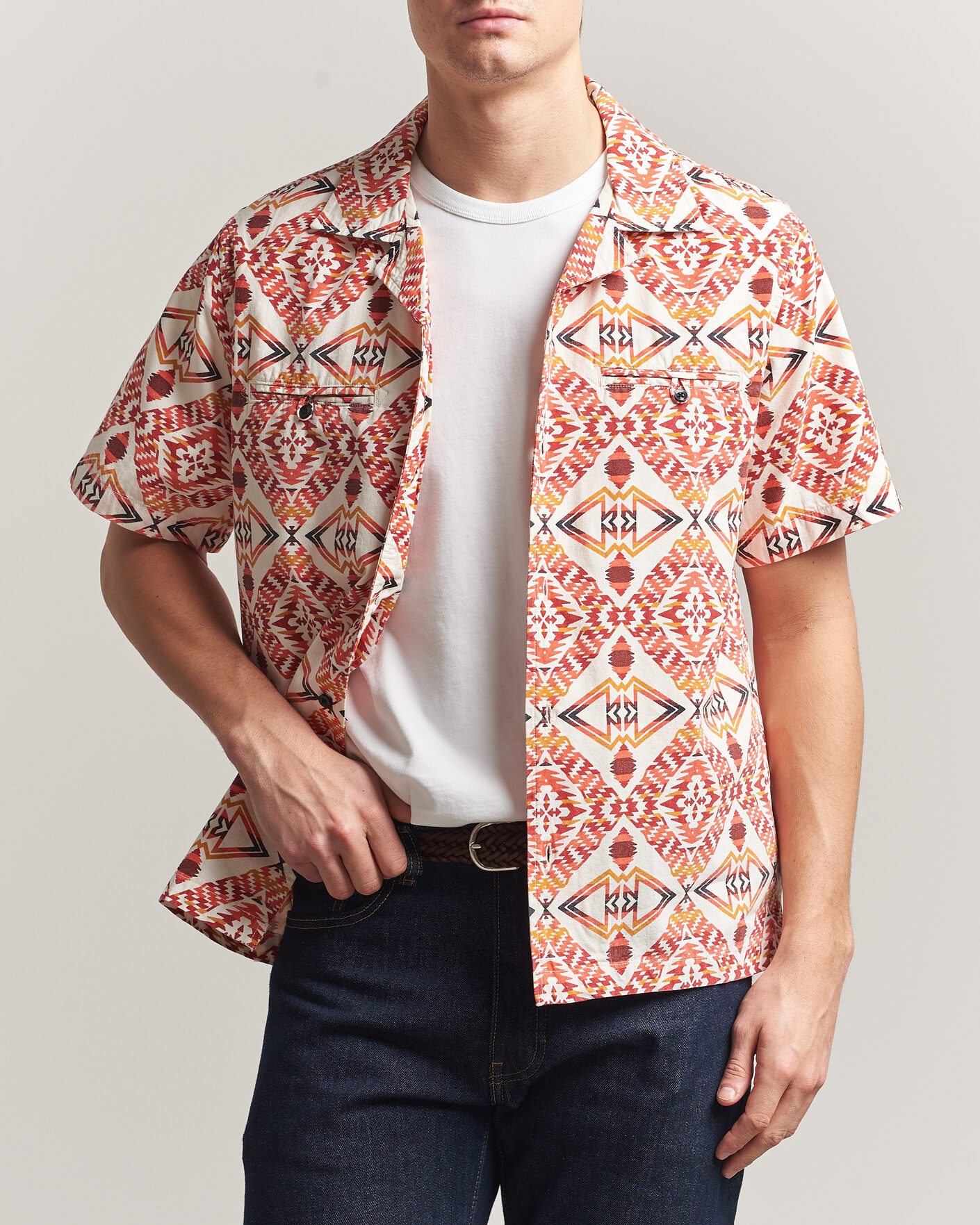 Herre | Skjorter | Pendleton | Camp Shirt Thunder Earthquake/Cream