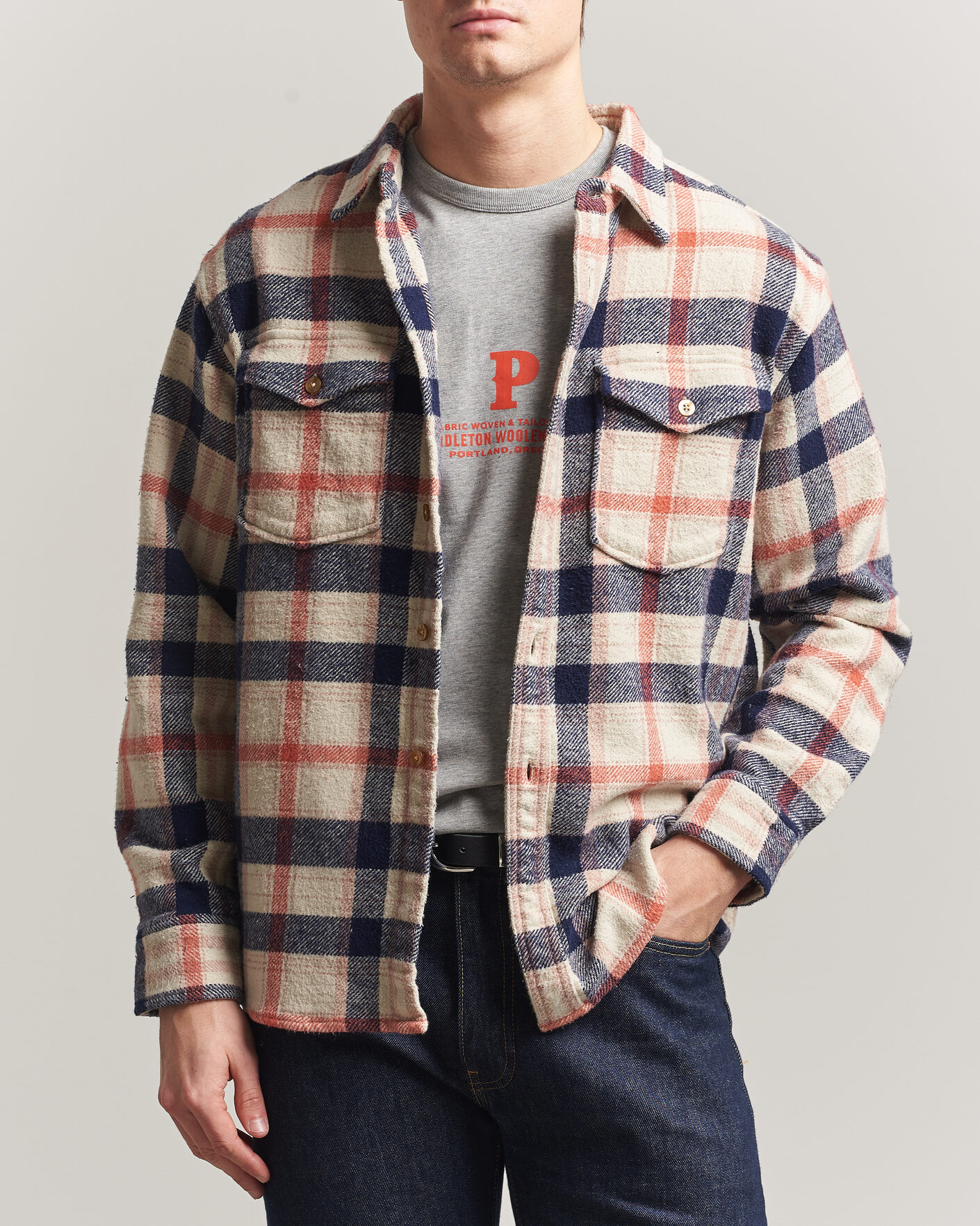 Herre | Skjorter | Pendleton | Big Pocket Shirt Silver Lining