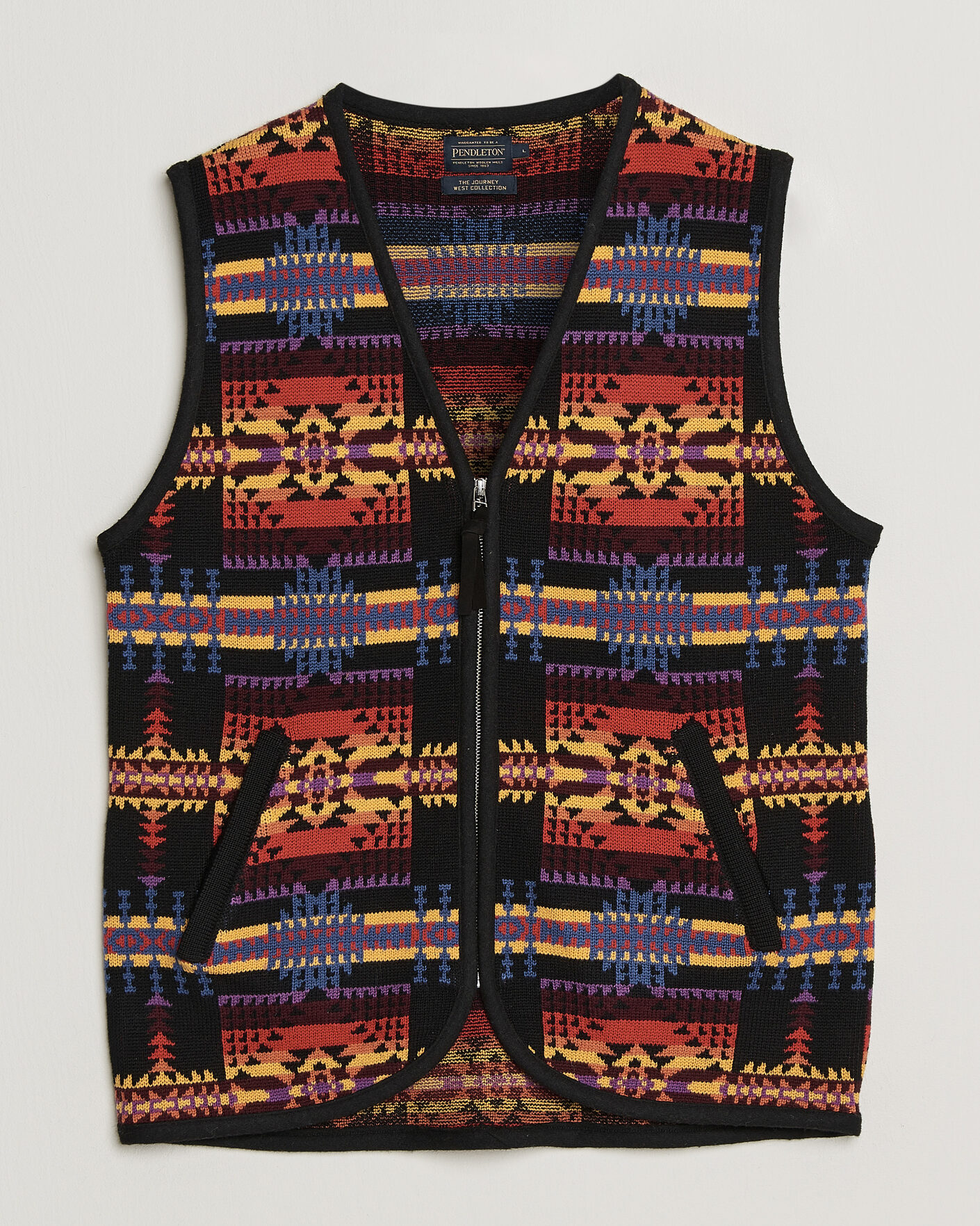 Herre | Gensere | Pendleton | Jacquard Vest Black