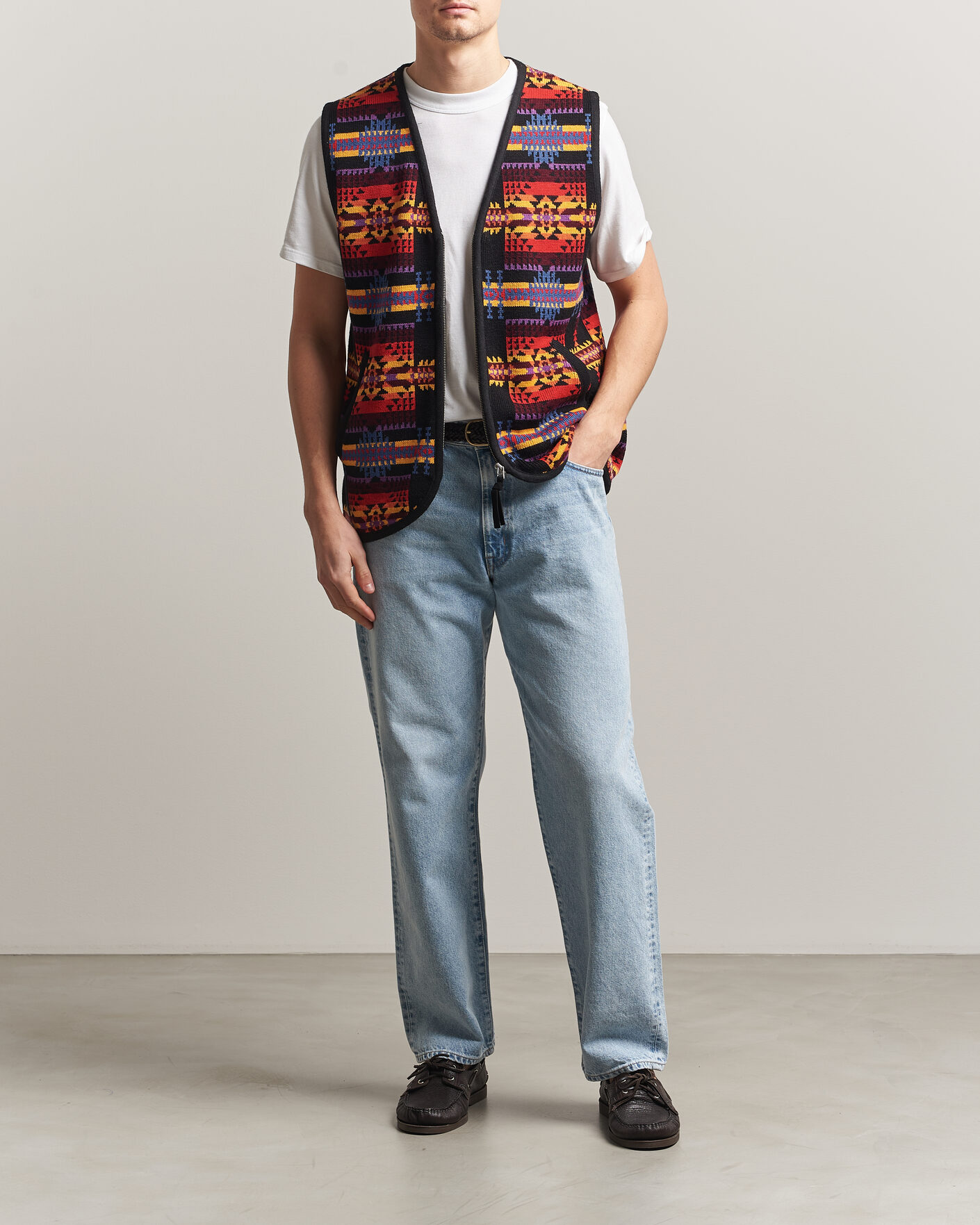 Herre | Gensere | Pendleton | Jacquard Vest Black