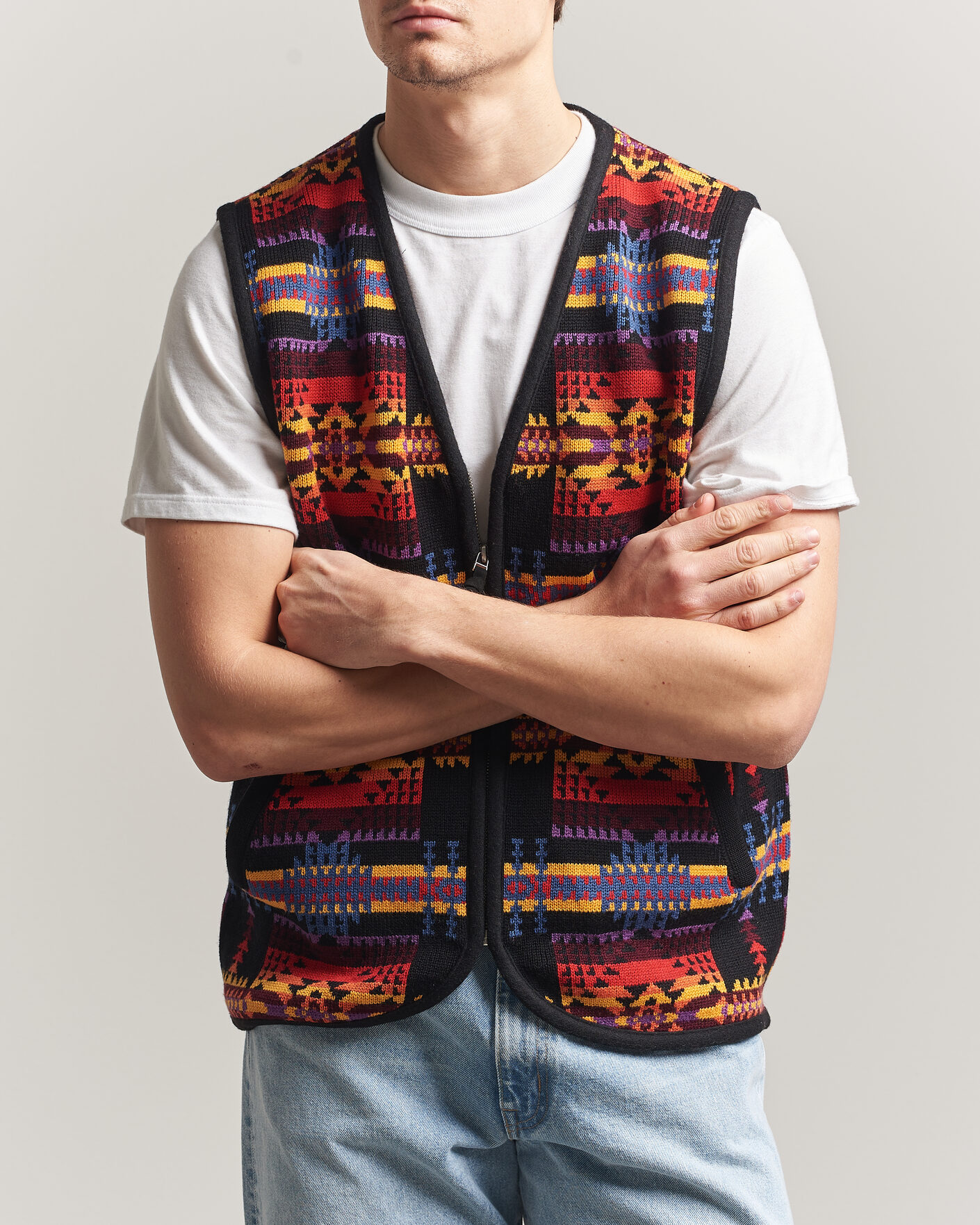 Herre | Gensere | Pendleton | Jacquard Vest Black