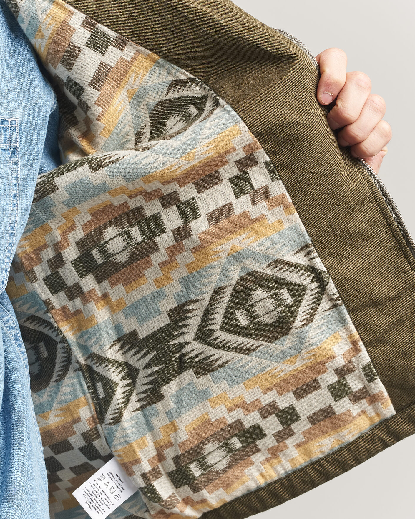 Herre | Jakker | Pendleton | Blandet Lined Bomber Jacket Sage