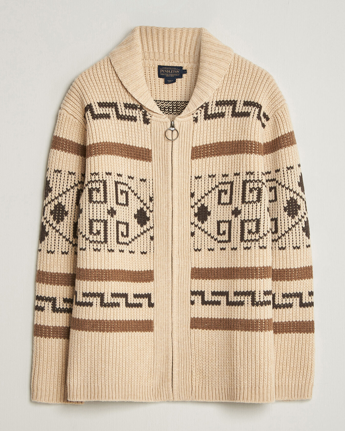 Herre | Gensere | Pendleton | Original Westerley Cardigan Tan/Brown