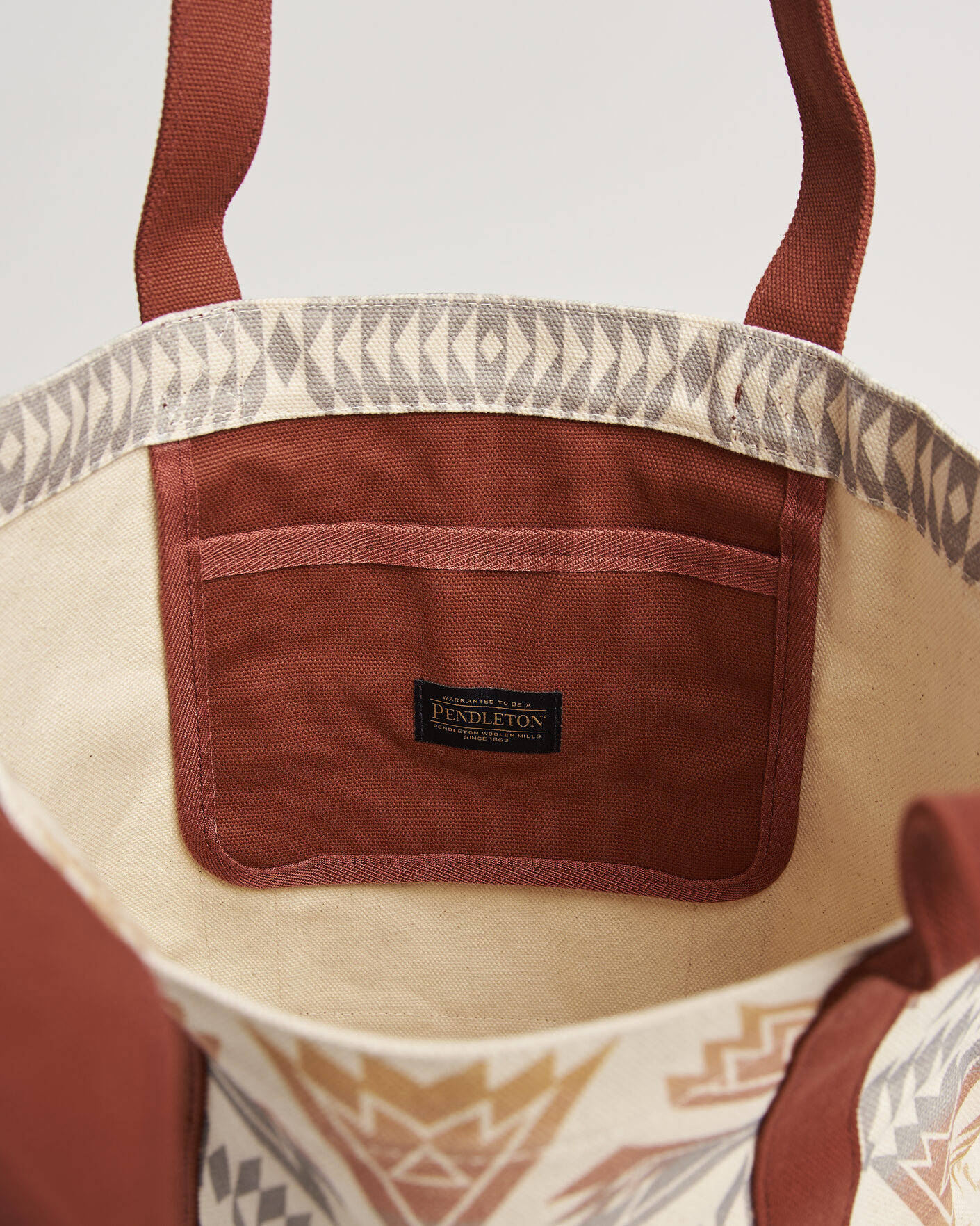 Herre | Vesker | Pendleton | Astoria Canvas Tote Bag Ponderosa Brick