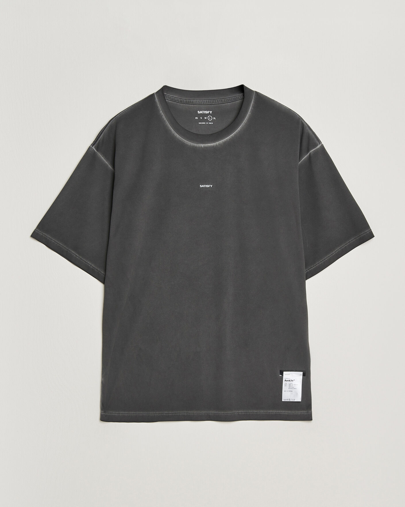Herre | T-Shirts | Satisfy | AuraLite T-Shirt Pigment Black